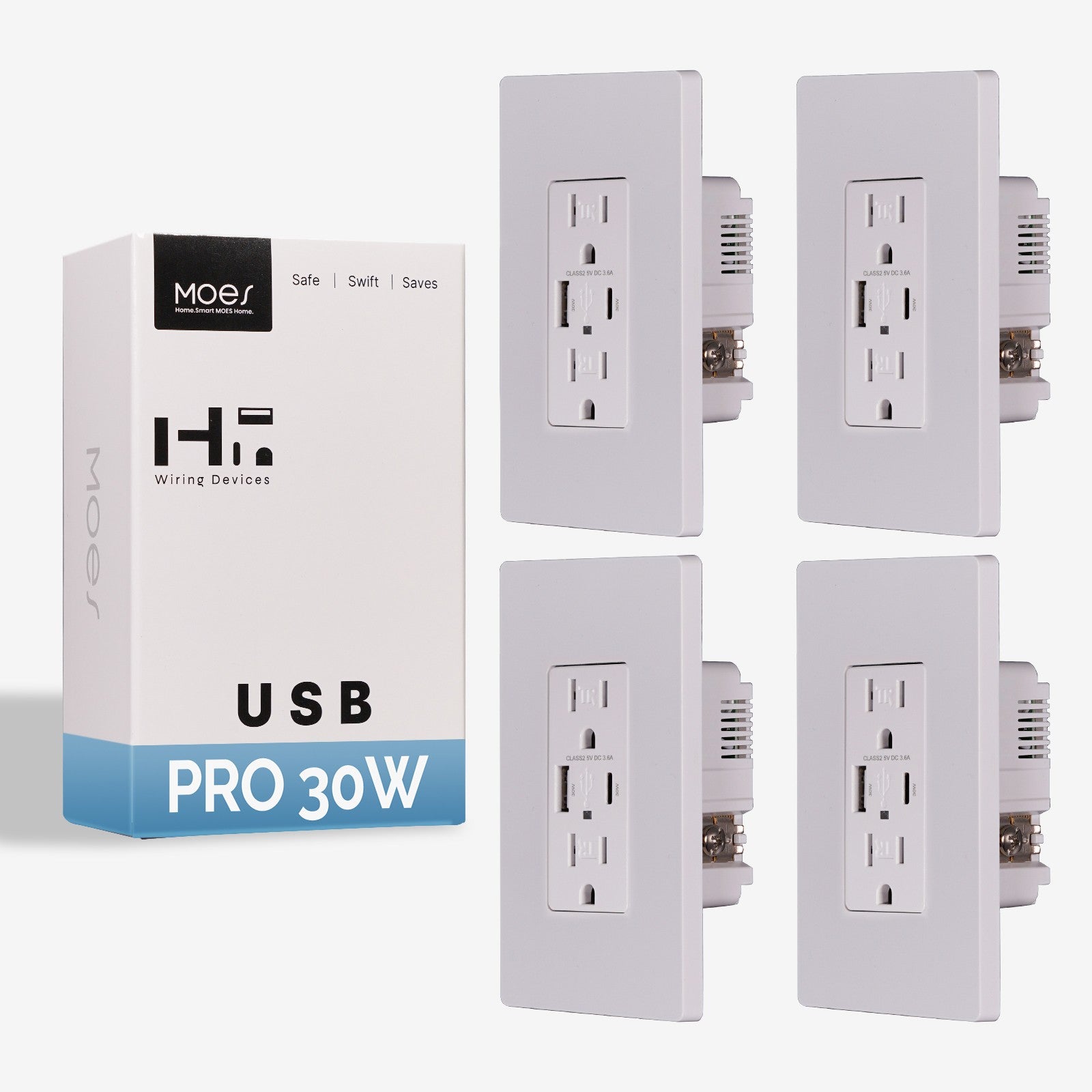 MOES 30W Power Delivery USB C Wall Electrical Outlet 20 Amp、mySite、fannypackpong