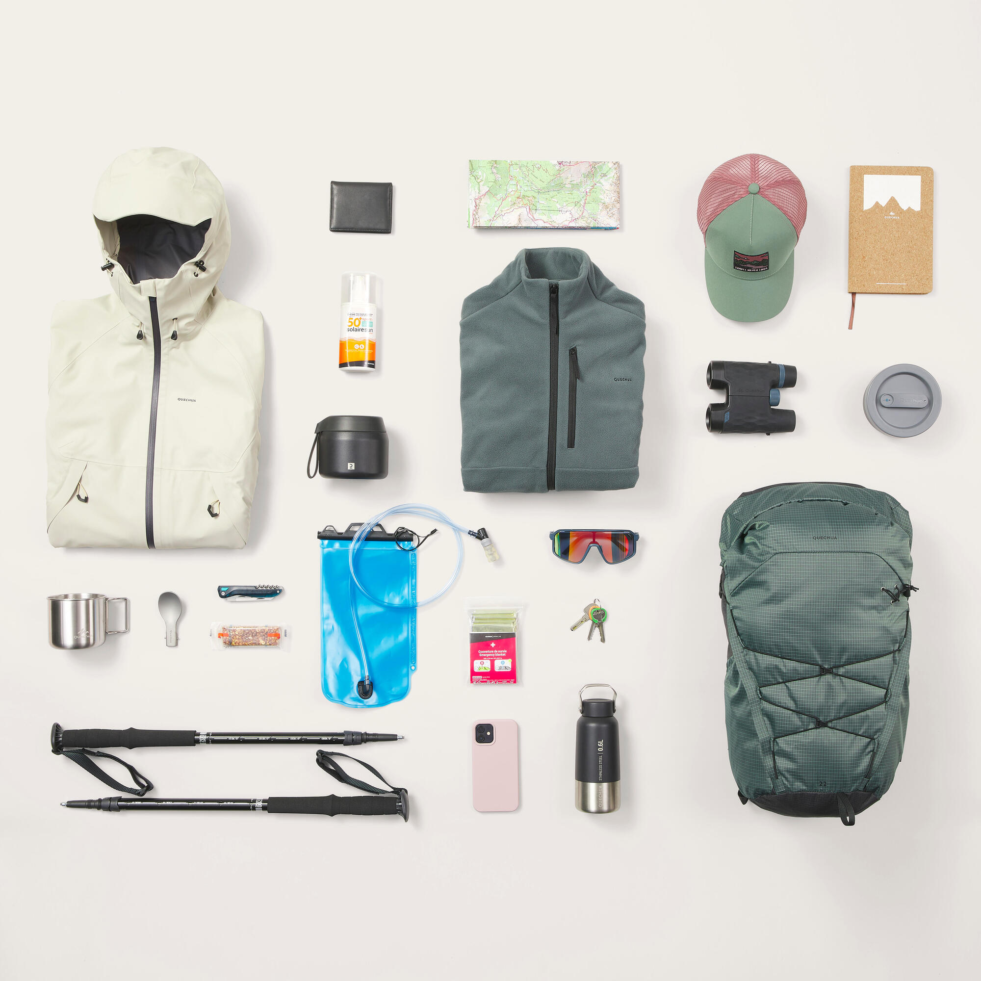 Quechua MH500 22L Lightweight Hiking Backpack