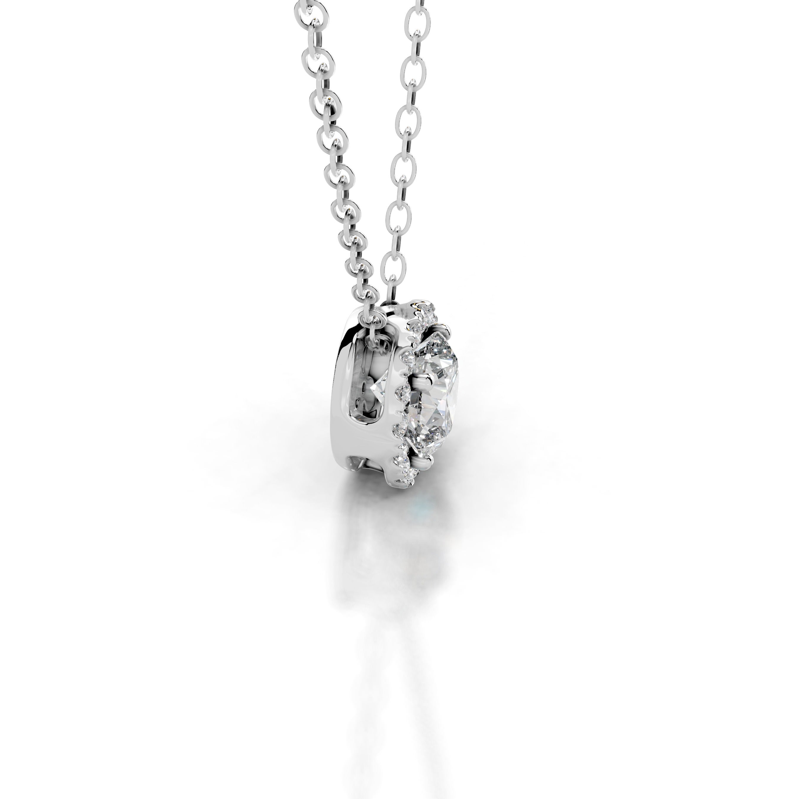 Adele Diamond Halo Pendant - 14K White Gold、mySite、hinf8tx79