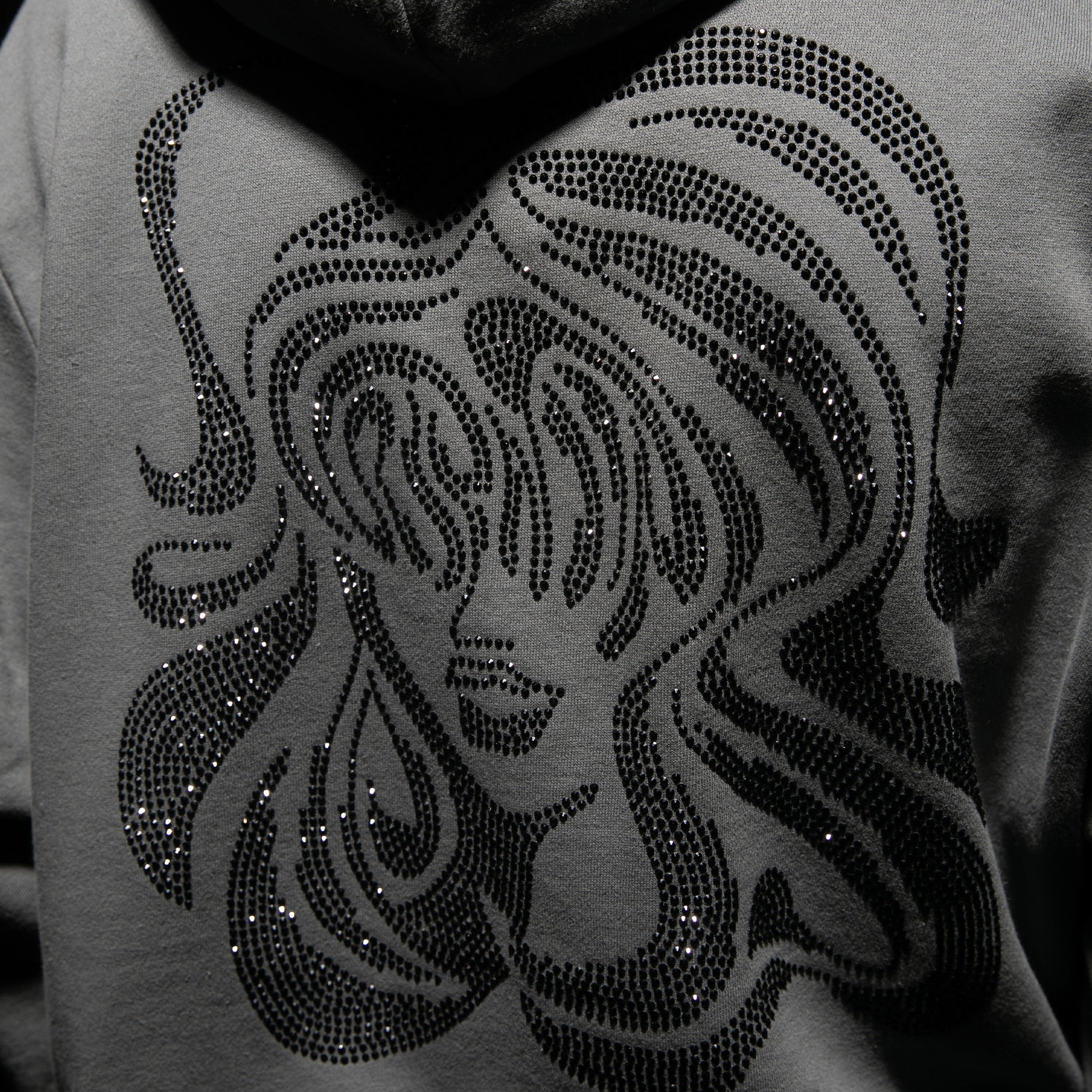  Beautiful Trip Rhinestone Hoodie (Charcoal)、mySite、merchandisen