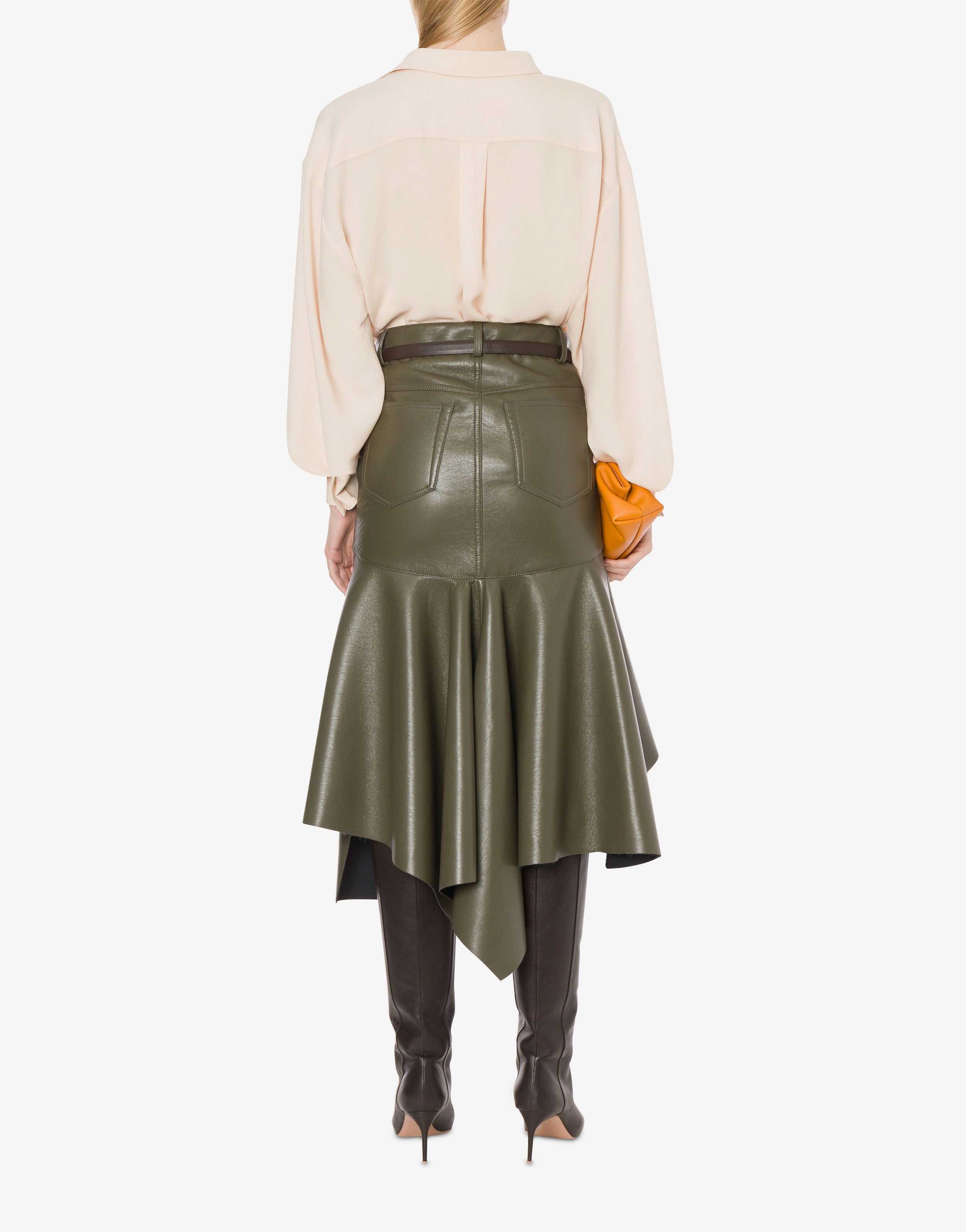 Gonna in tessuto spalmato con balza、mySite、aoinhome