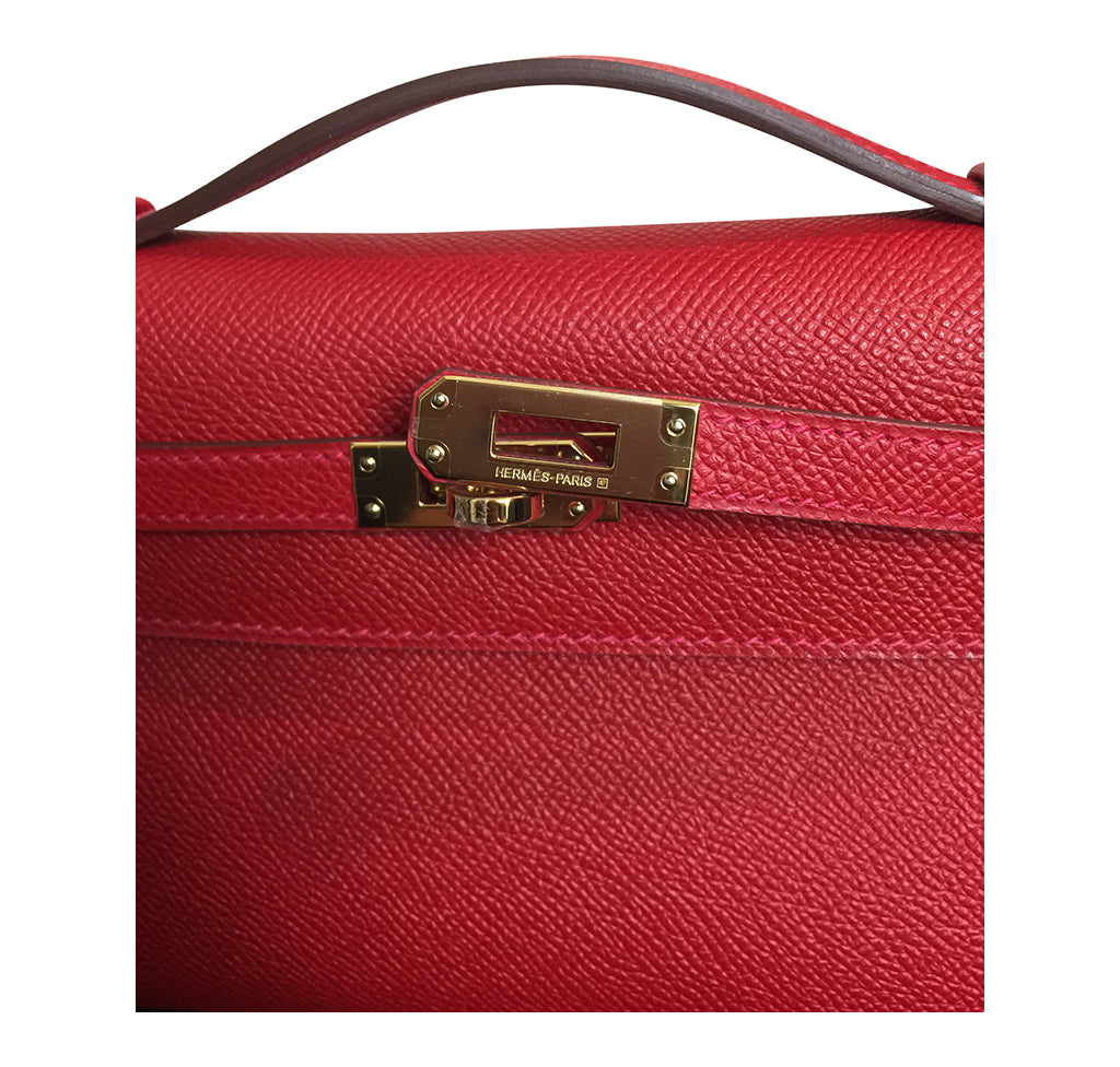 Hermès Kelly Pochette Mini Rouge Casaque Epsom GHW Bag、mySite、garminoutage.com