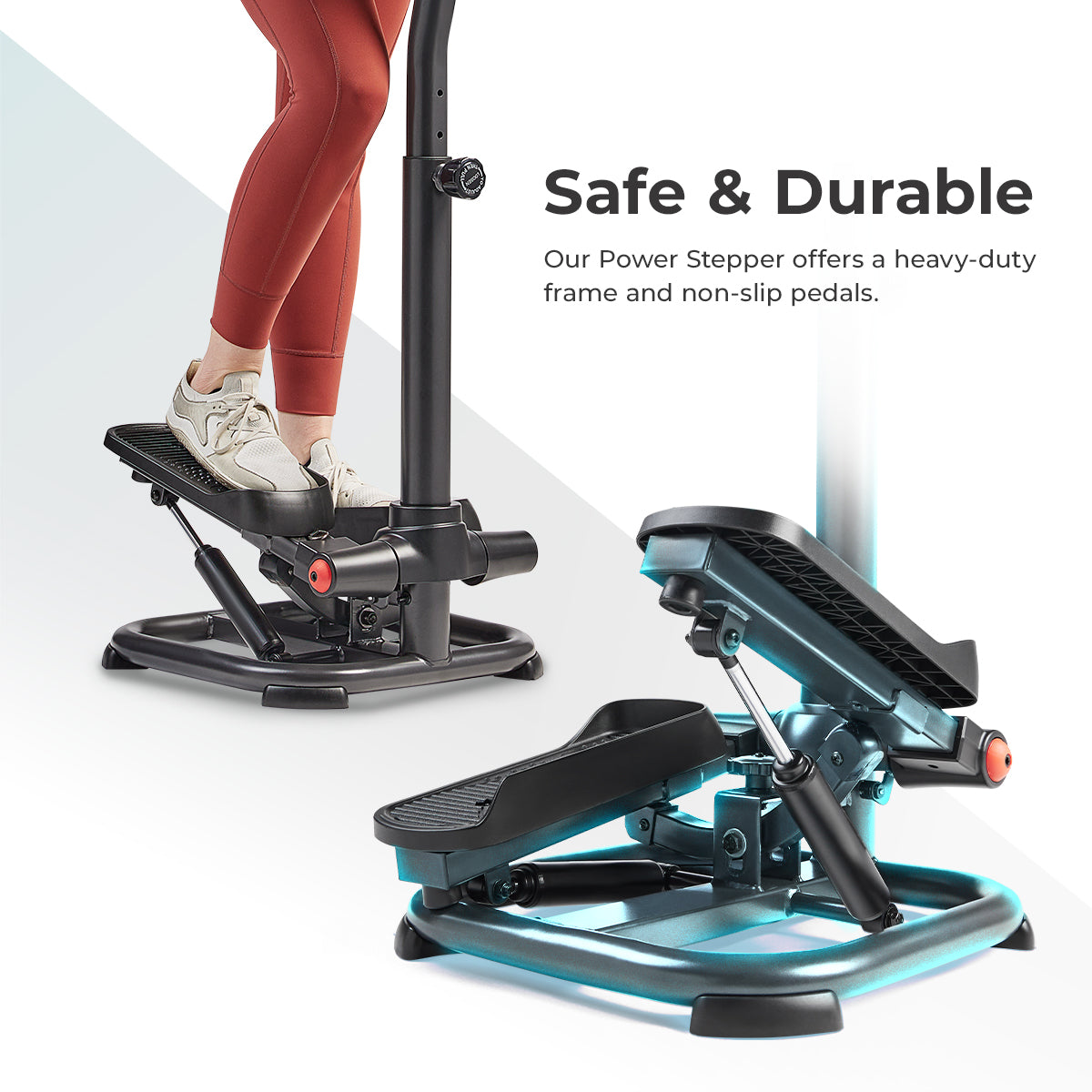  Smart Heavy Duty Power Stepper with Handlebar and Resistance Bands、mySite、ghnorth