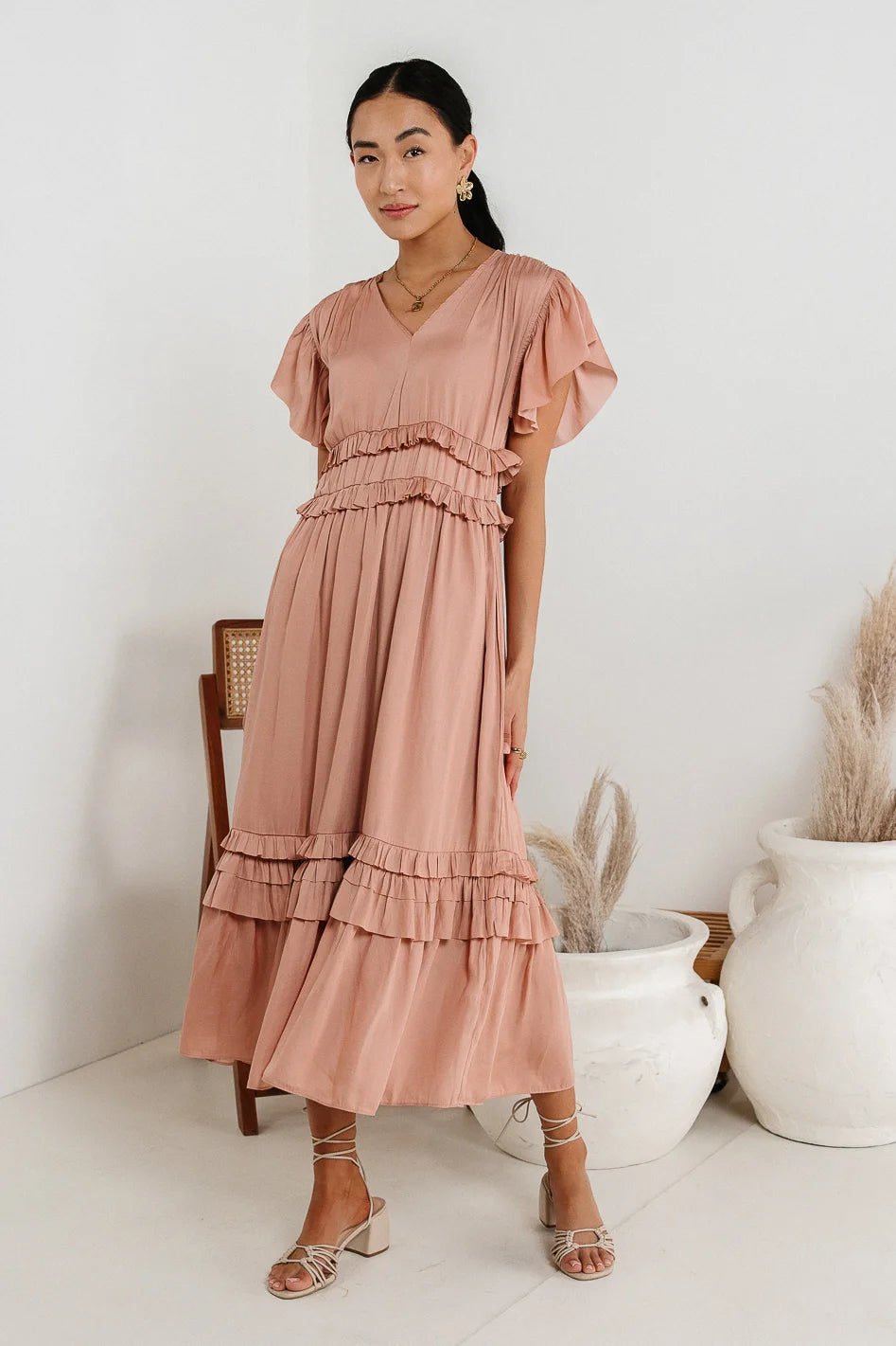  Willa Ruffle Dress in Blush - FINAL SALE、mySite、merchandisen