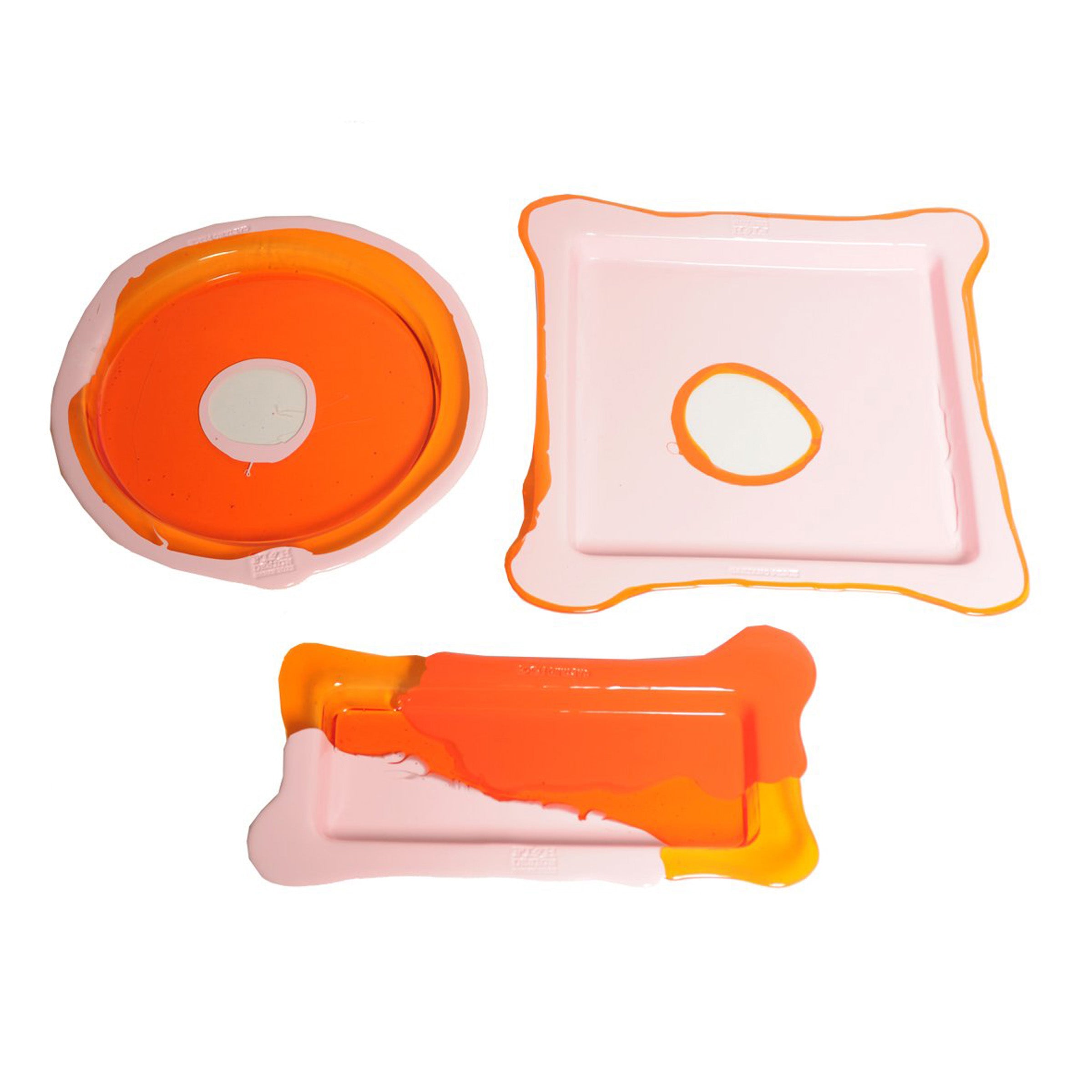 Resin Rectangular Tray TRY-TRAY Orange and Pink by Gaetano Pesce for Fish Design、mySite、neckold