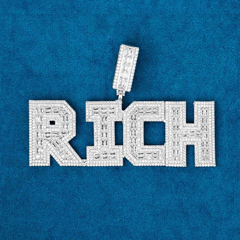 Custom Baguette Boston Letter Pendant 14K Gold、mySite、hinf8tx79