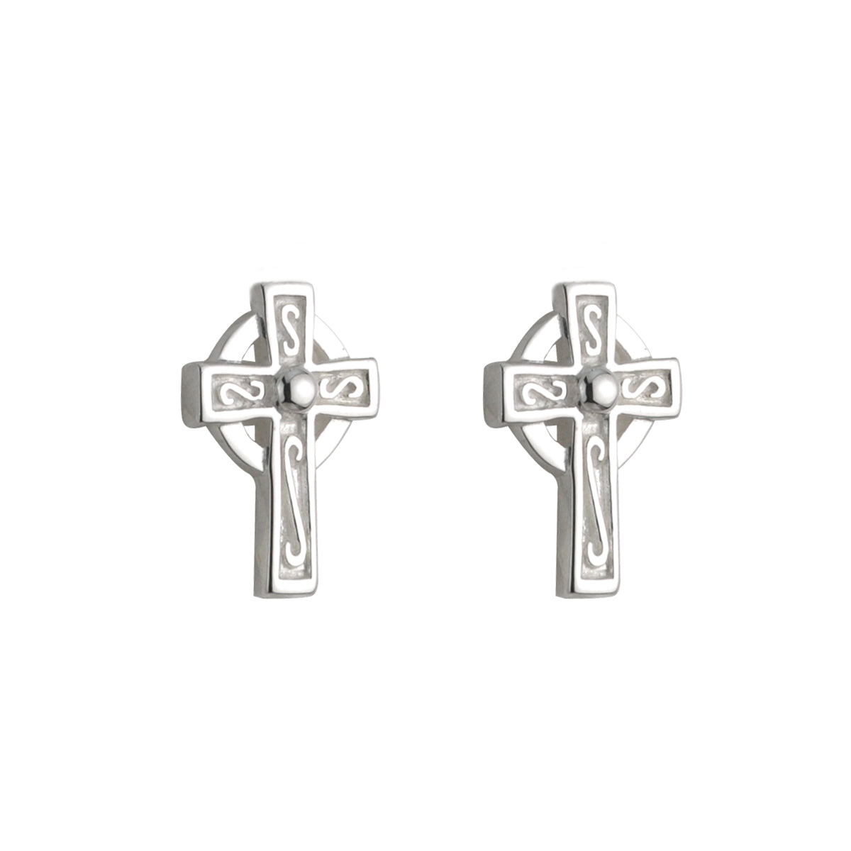 Small Silver Celtic Cross Stud Earrings、mySite、botmansion