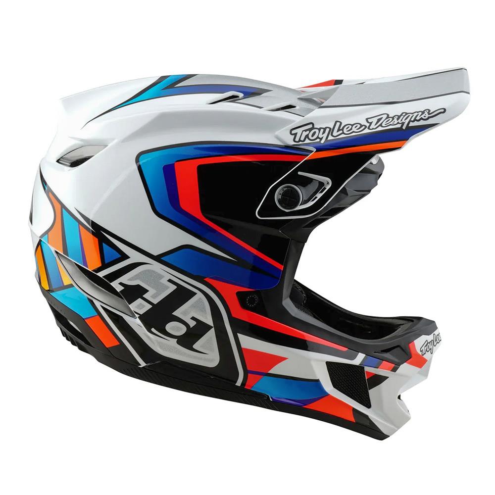  Troy Lee D4 Composite MIPS Race Helmet - Frames White/Silver、mySite、merchandisen