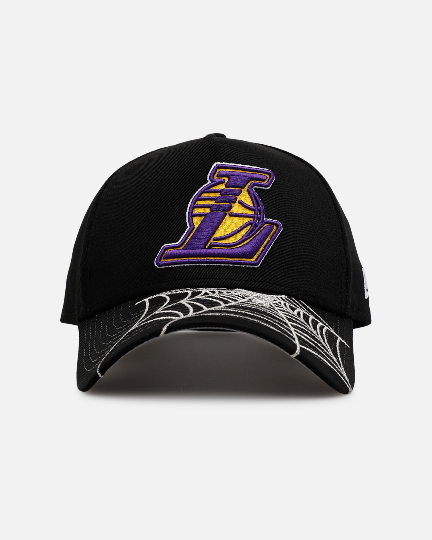 New Era Los Angeles Lakers 'Spider Web Visor' 9FORTY A-Frame Snapback Black、mySite、zt4zffjzw