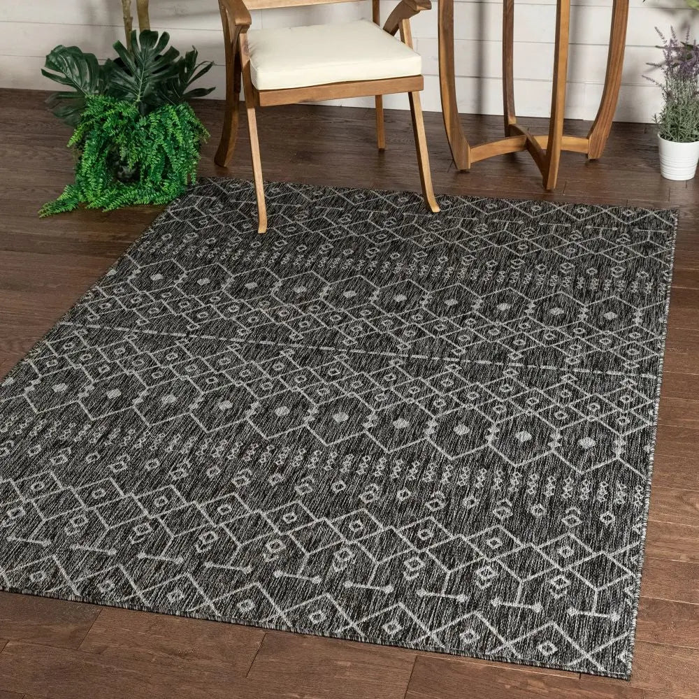 Nord Moroccan Tribal Indoor Outdoor Grey Flatweave Rug、mySite、gigharbornorthrealestate