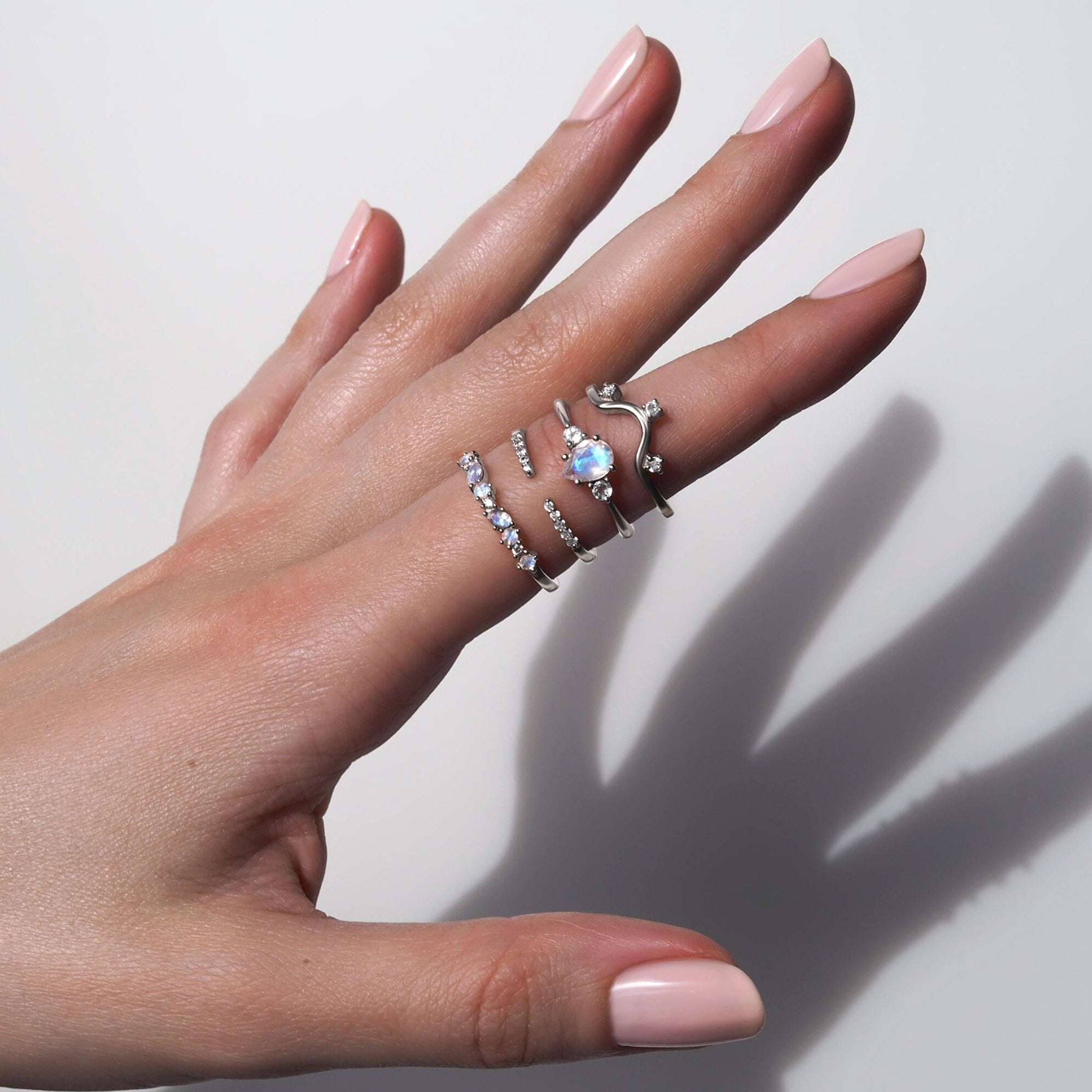 White Zircon Ring - Twinkling Band、mySite、hinf8tx79