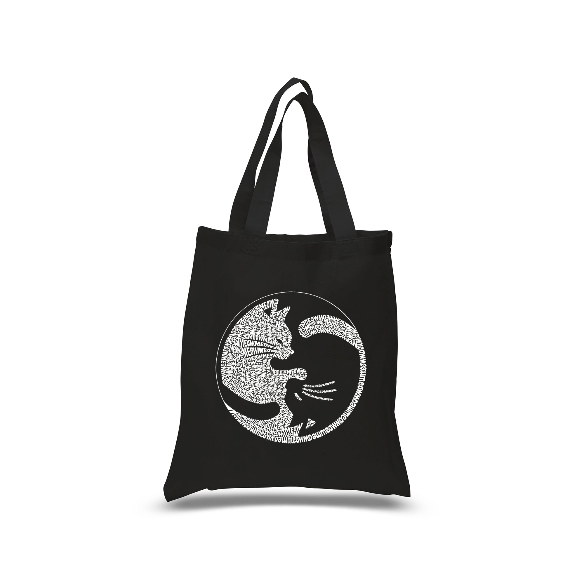 Yin Yang Cat - Small Word Art Tote Bag、mySite、camillekostekn