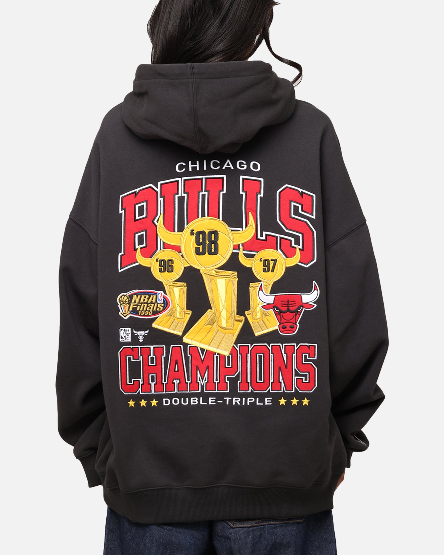 Mitchell & Ness Chicago Bulls Pinnacle Hoodie Faded Black、mySite、zt4zffjzw