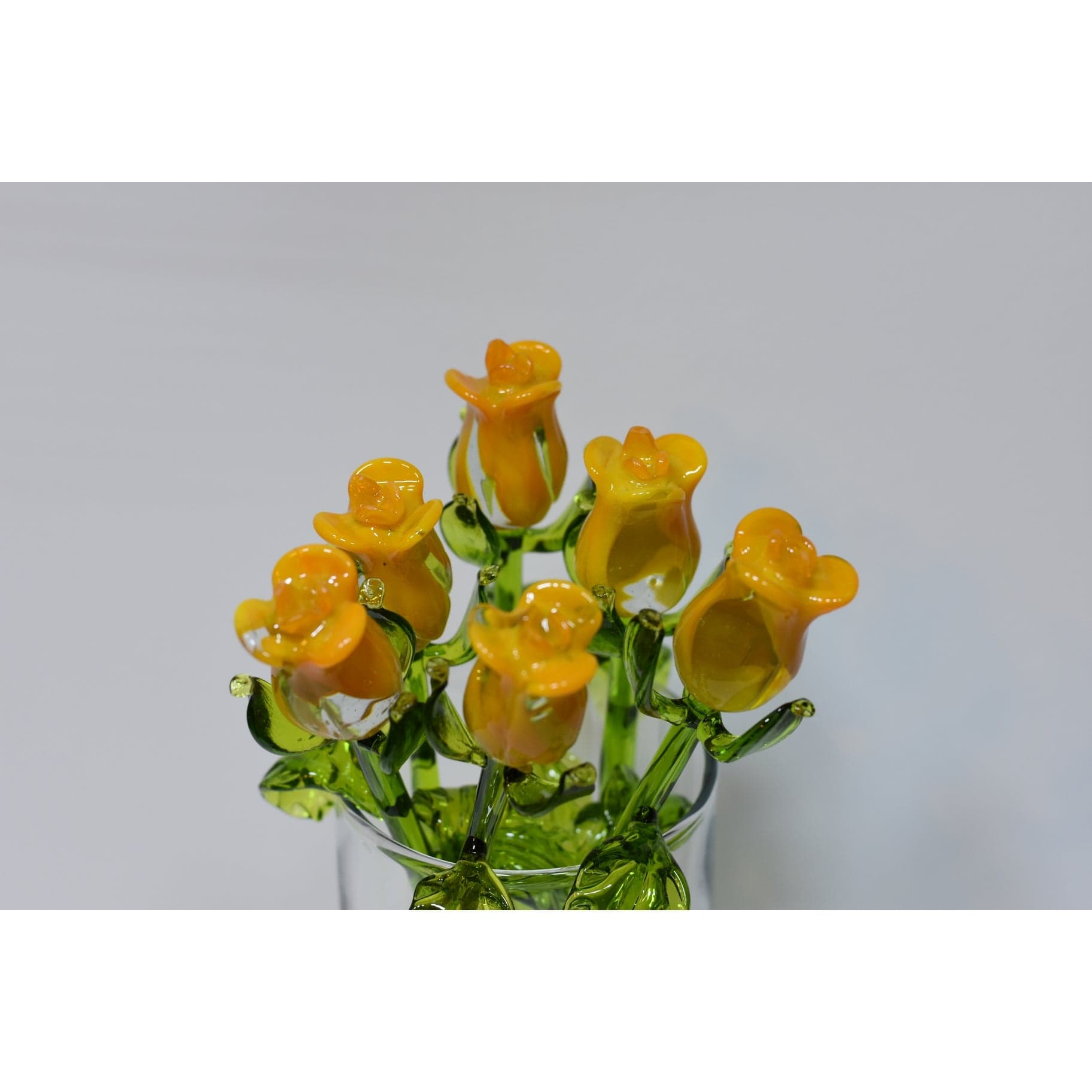 Roses Handblown Glass Rose Buds、mySite、g9winljtr