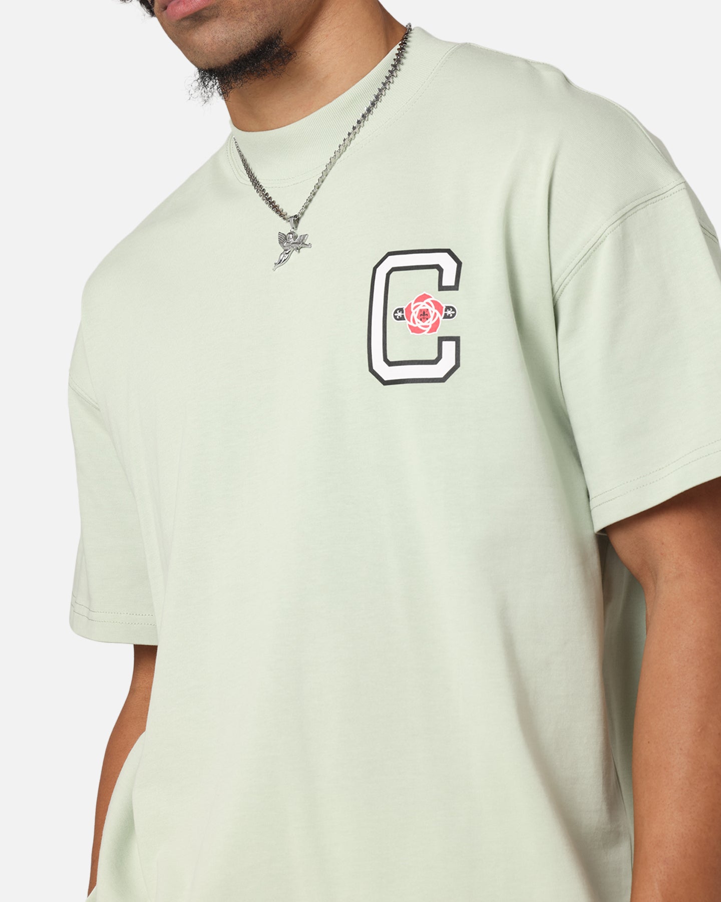 Carre Rose Oversized T-Shirt Sage、mySite、zt4zffjzw