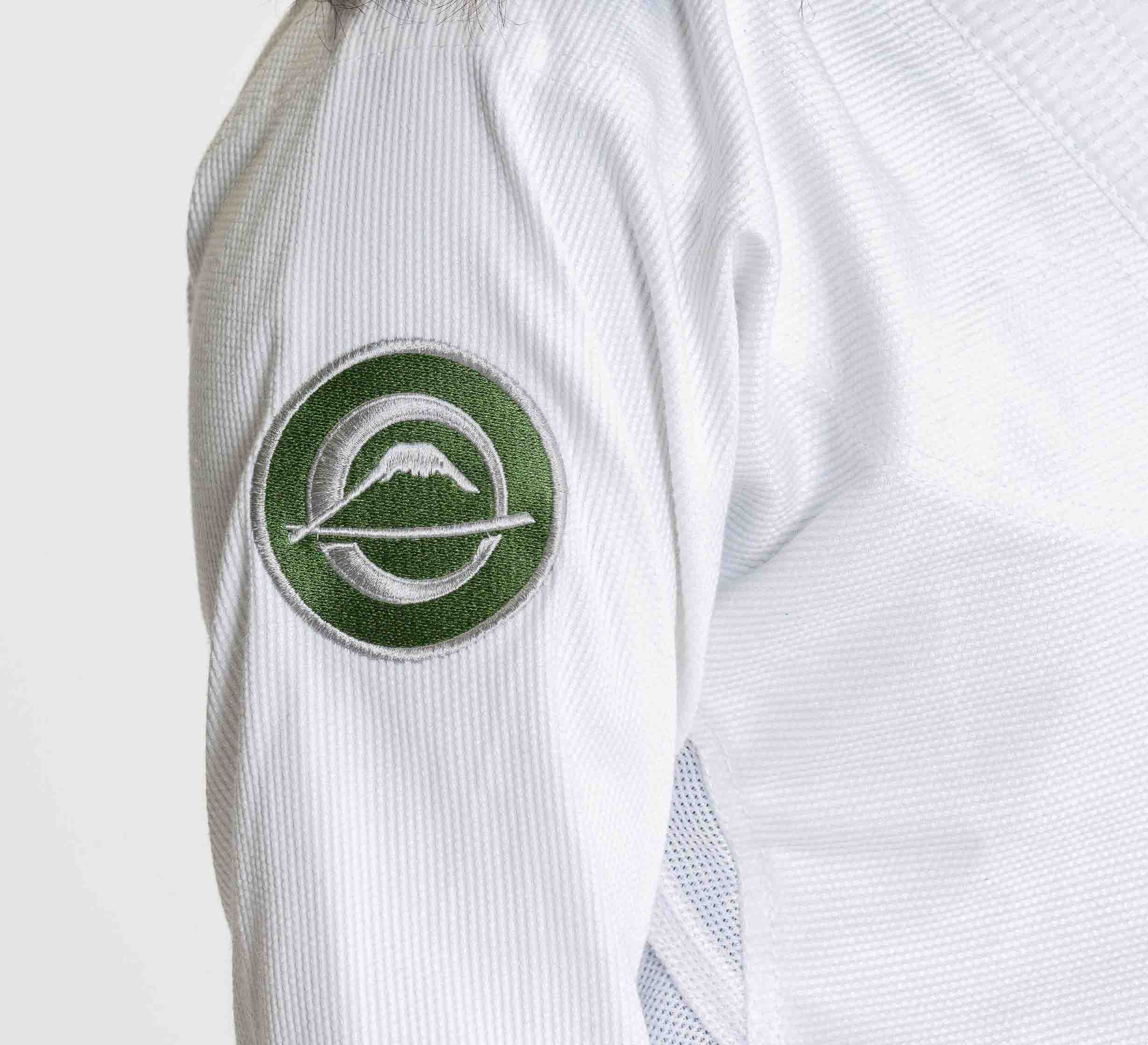 Womens Flow-Tech BJJ Gi White/Green、mySite、gigharbornorthrealestate