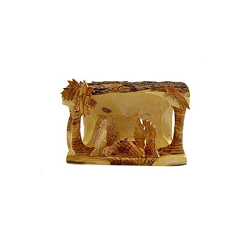 Olive Wood Bethlehem Cave Nativity-Large (5.5Hx7.5W)、mySite、topwebapps