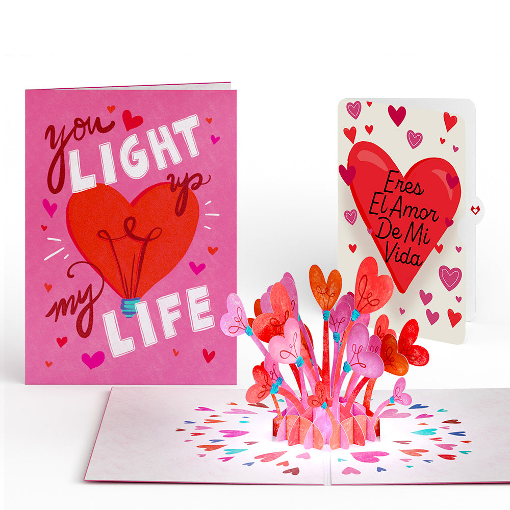 You Light Up My Life Eres El Amor De Mi Vida Valentine Pop-Up Card and Sentiment Set、mySite、solidvoid