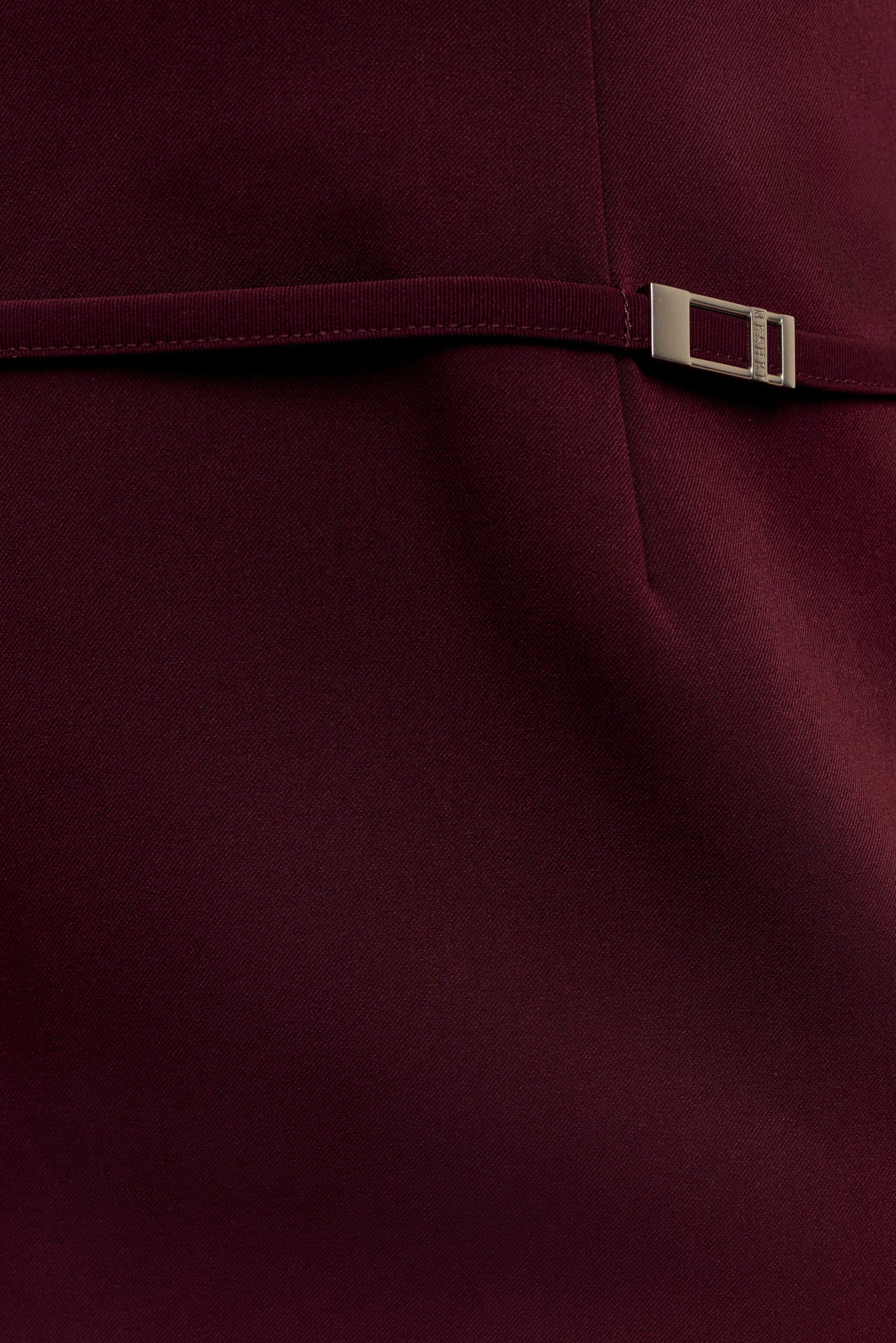 Posie Suiting Belted Mini Dress - Mahogany、mySite、solidvoid