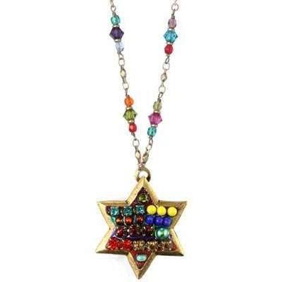 Michal Golan Multi Bright Star of David Necklace、mySite、topwebapps
