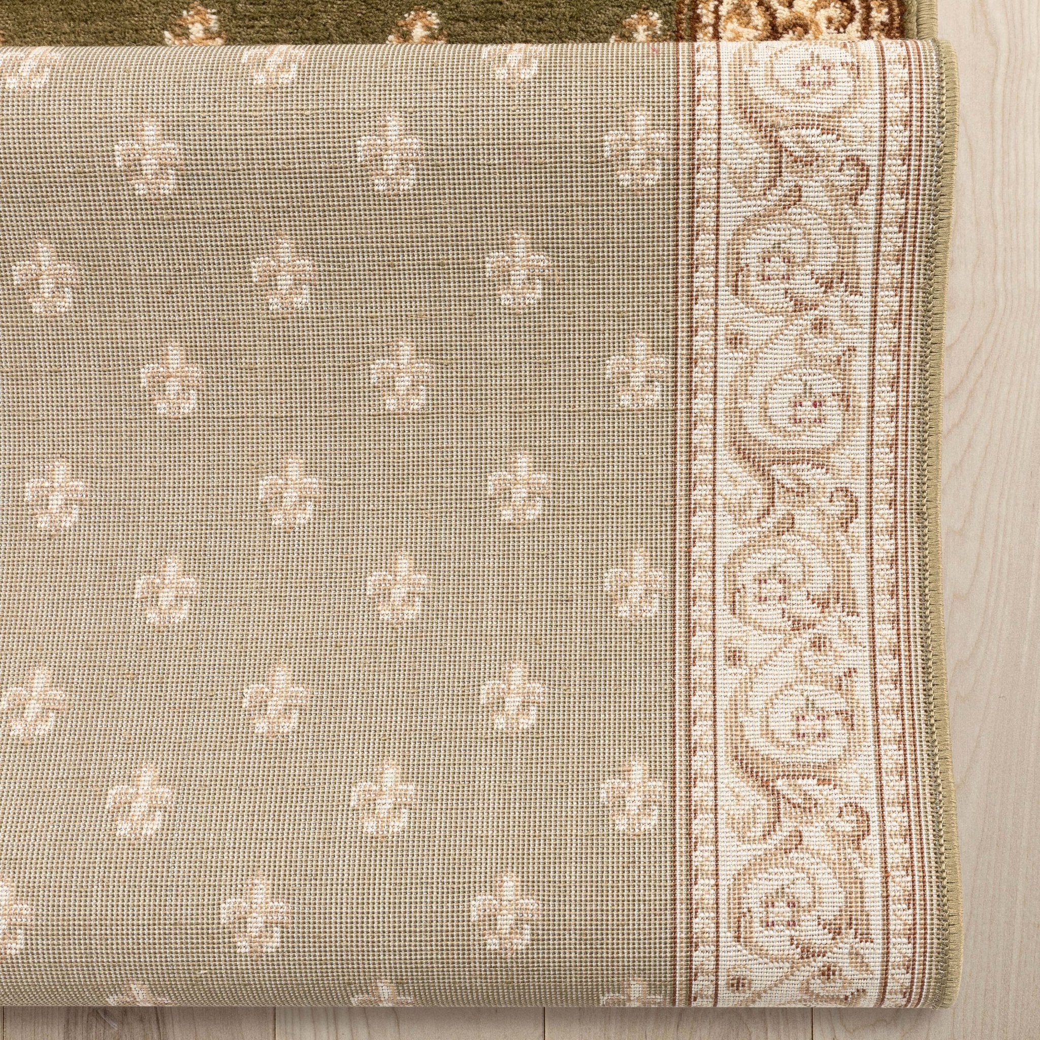 Custom Size Hallway & Stair Runner Fleur de Lis Traditional Green 27 Inch Wide x Choose Your Custom Length Runner Rug、mySite、gigharbornorthrealestate