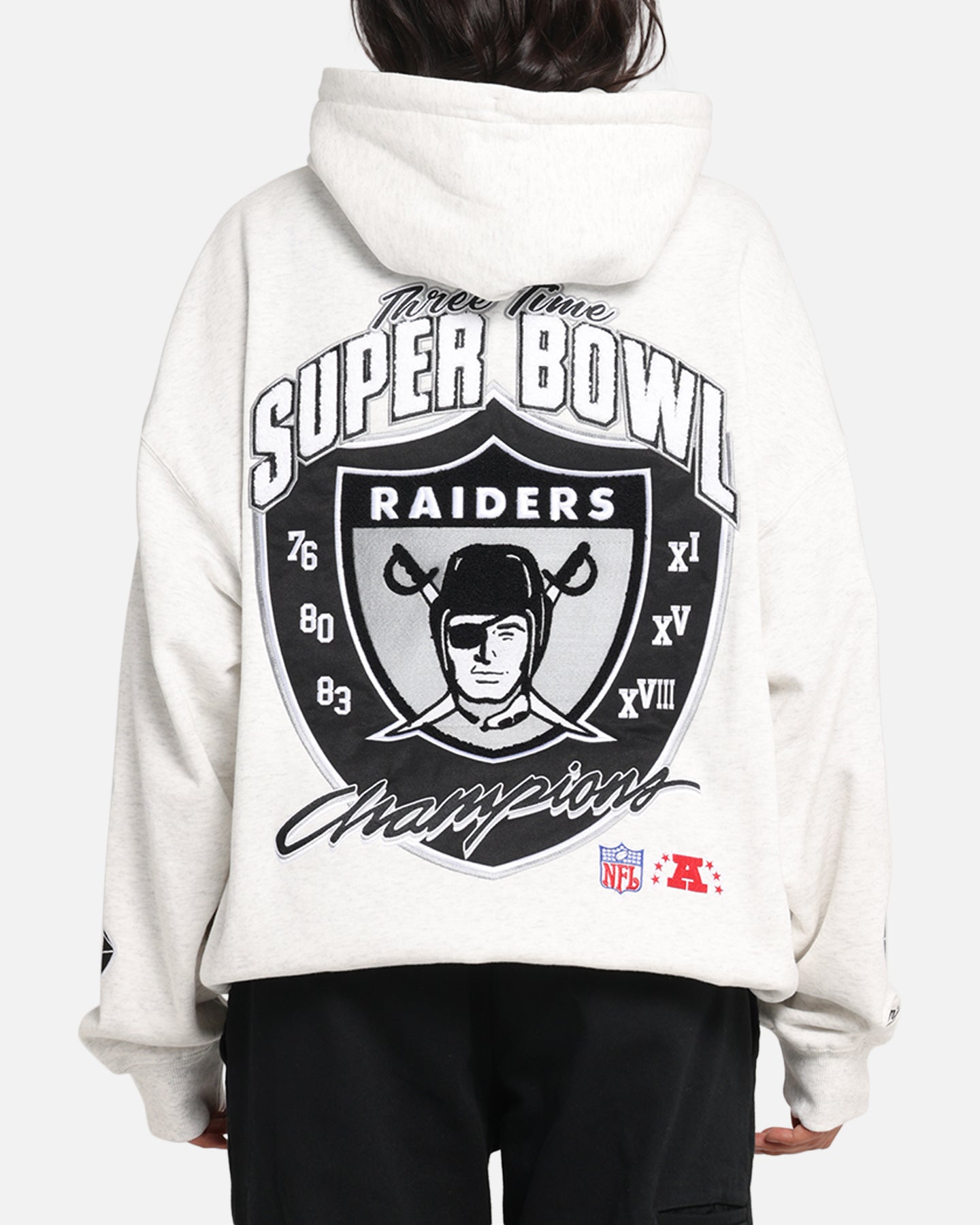 Mitchell & Ness Las Vegas Raiders National Champions Hoodie Silver Marle、mySite、zt4zffjzw