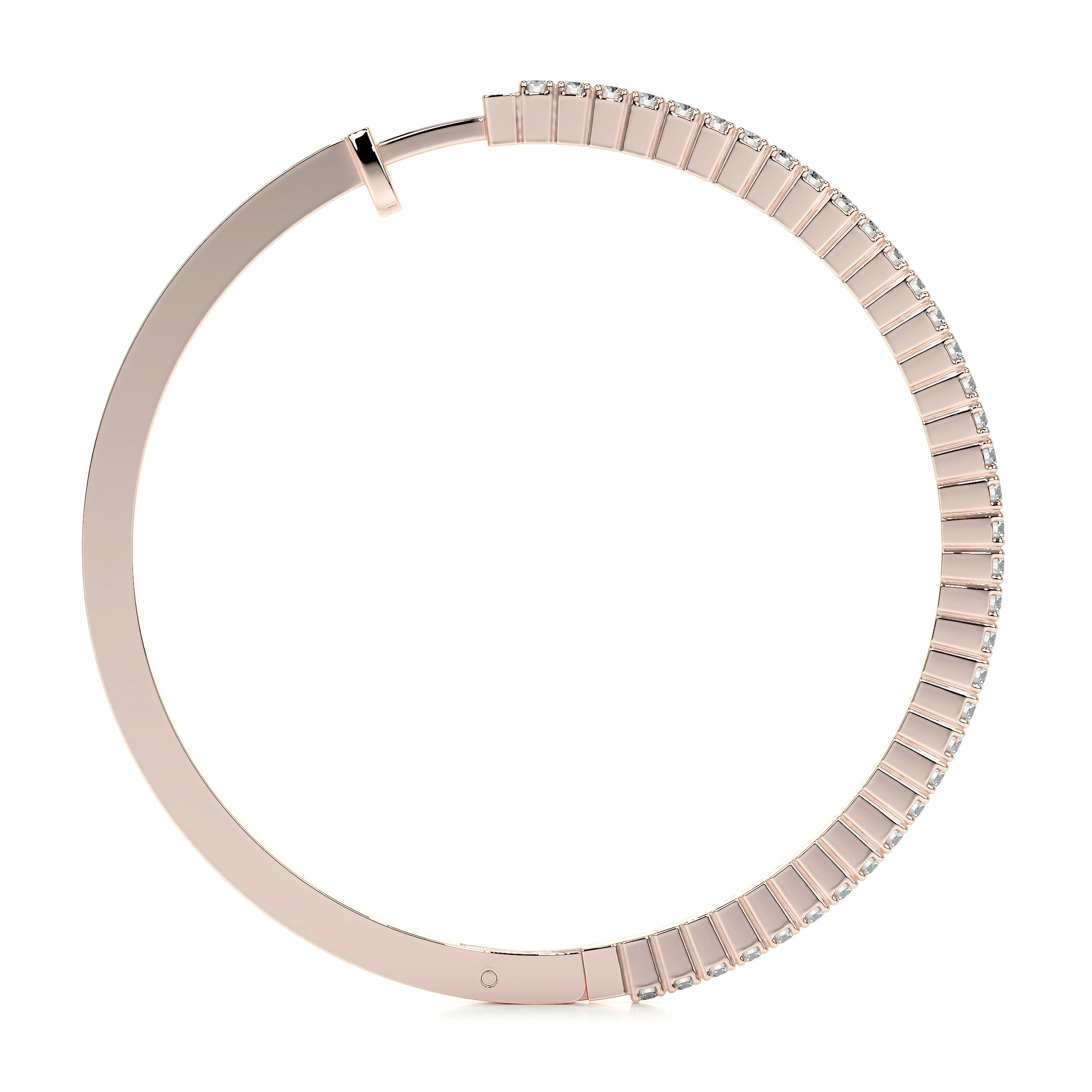 Cali Hoop Diamonds Earrings (0.6 Carat) -14K Rose Gold、mySite、hinf8tx79