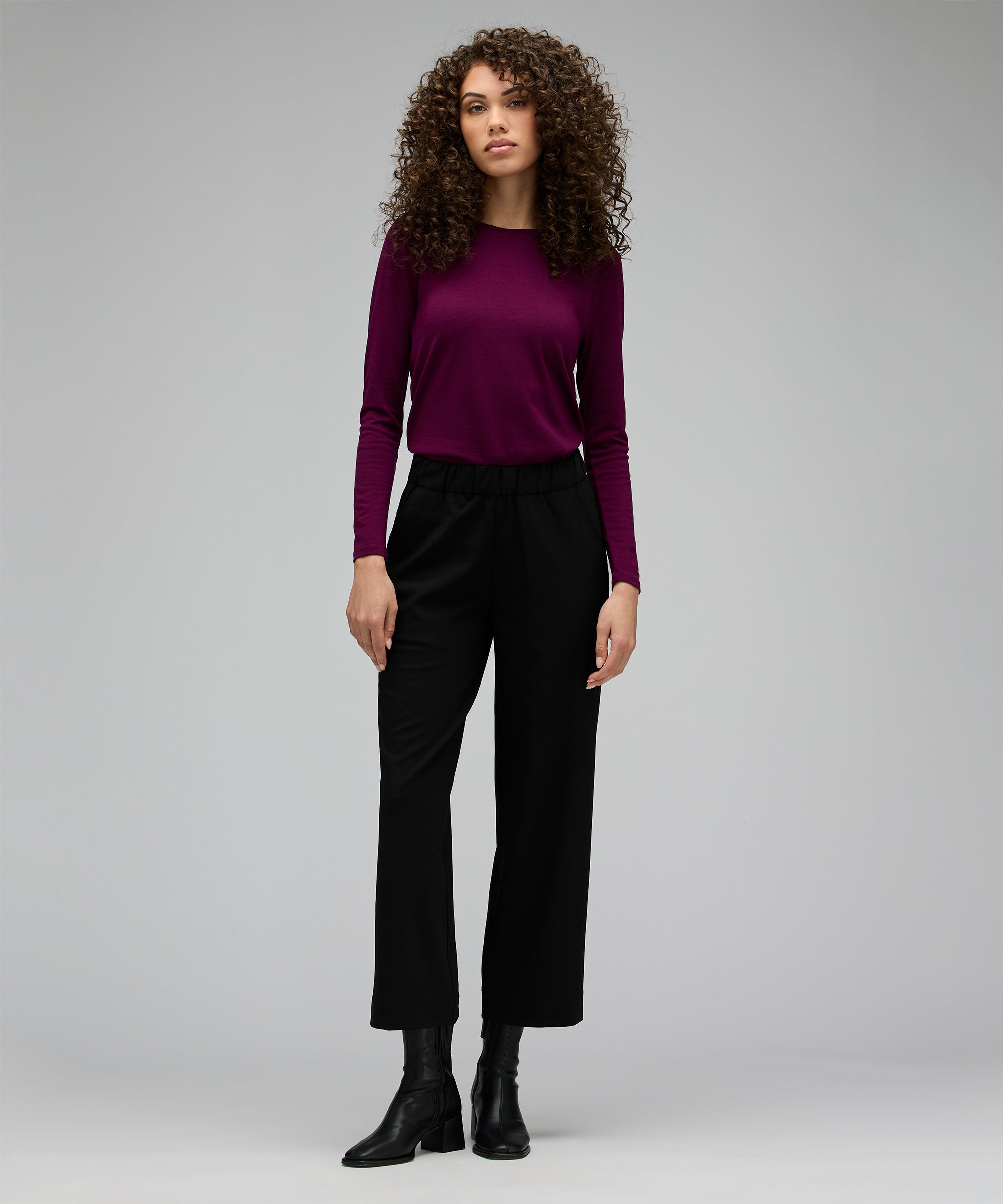 Women's Long Sleeve Merino Crew、mySite、noshort