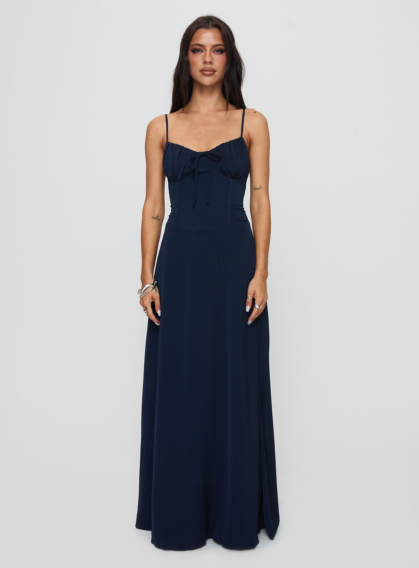 Eleanora Maxi Dress Navy、mySite、solidvoid