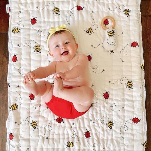 Bee and Lady Bug Handmade Quilted Baby Blanket Beautiful Quality、mySite、g9winljtr