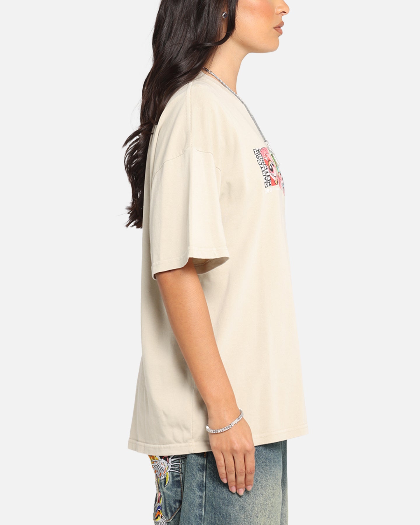 73 Studio X Cartoon Network The Powerpuff Girls Box Logo Vintage T-Shirt Stone、mySite、zt4zffjzw