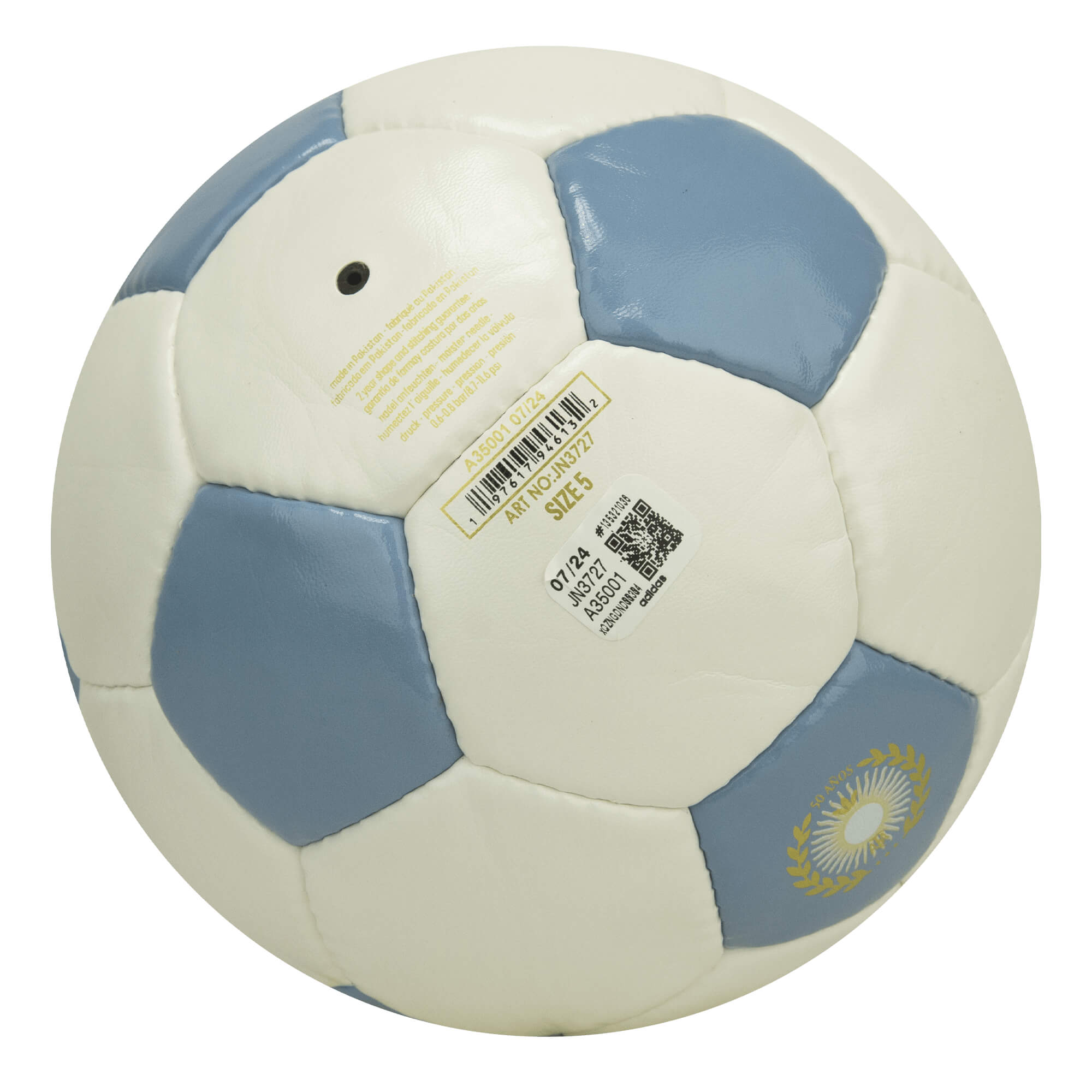 adidas Argentina 50 Years Anniversary Ball White/Gold/Sky Blue、mySite、noshort