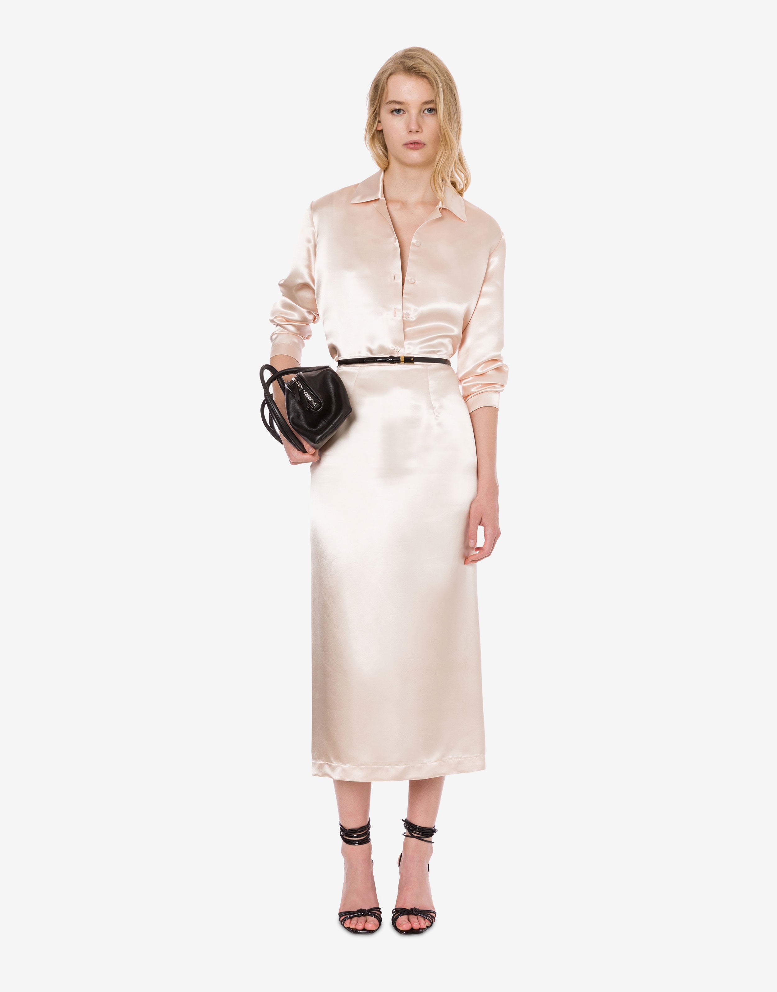 Camicia in raso di viscosa、mySite、aoinhome