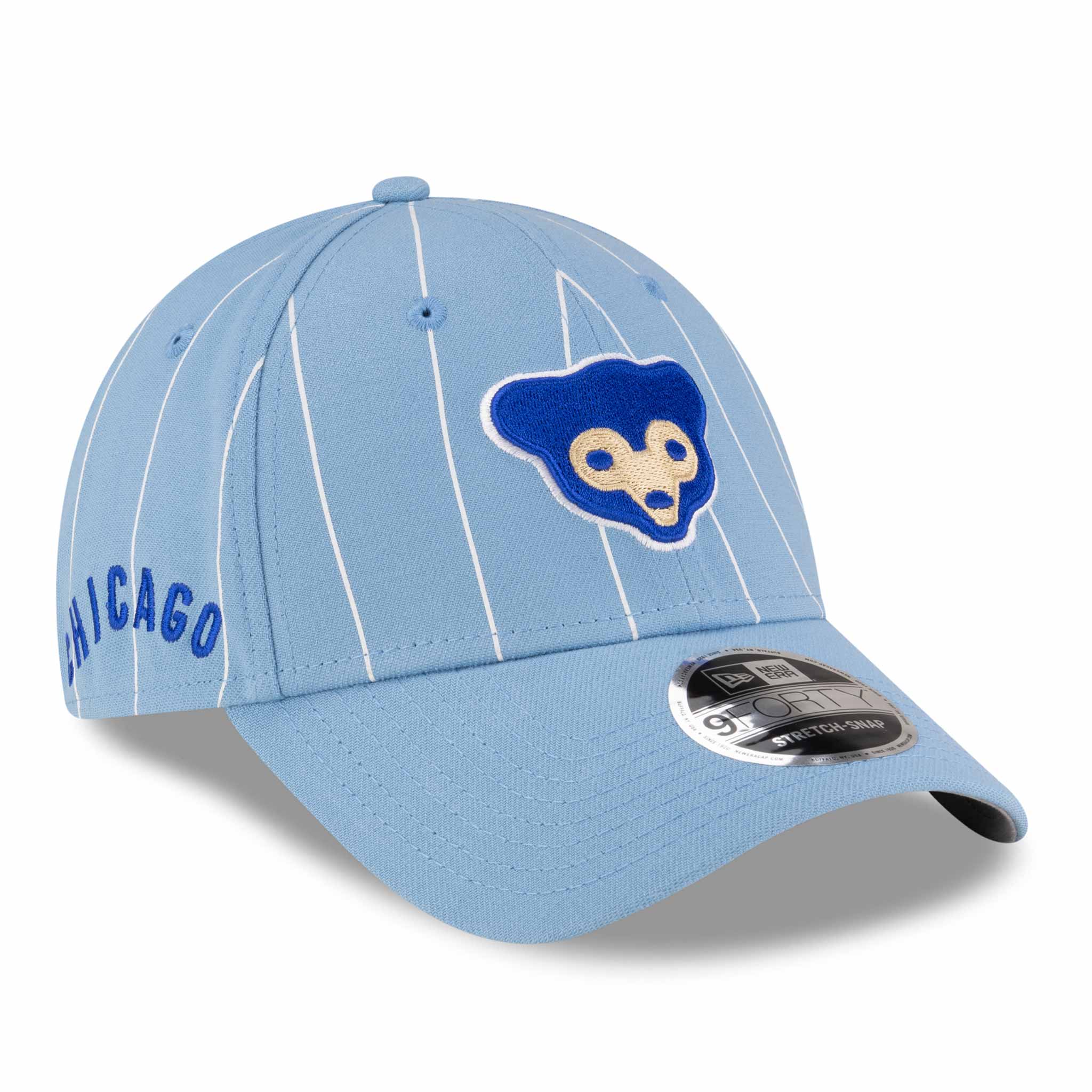 Chicago Cubs New Era 9FORTY Baby Blue Pinstripe 1969 Bear Adjustable Cap、mySite、vikingsvslions
