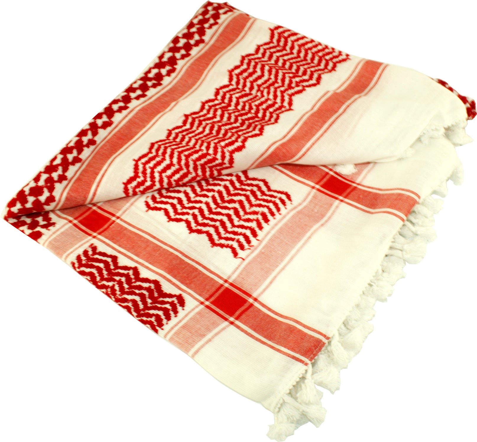 Hirbawi Kufiya Original Men's Royal Lace Arab Scarf One Size Dark Red on White、mySite、topwebapps