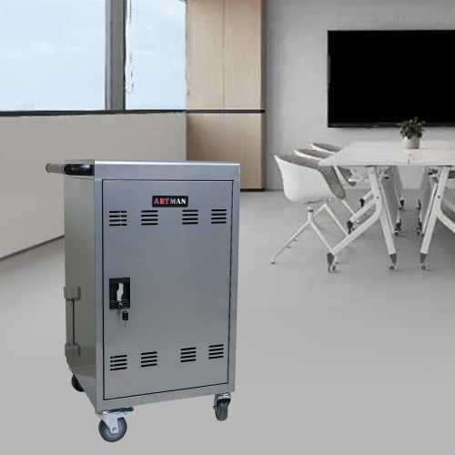 30+2Bay Mobile School Charging Cart Station for Chromebook, Tablet and Laptop Computer with Power Strip Included, Assembly Required-BLACK、、casual