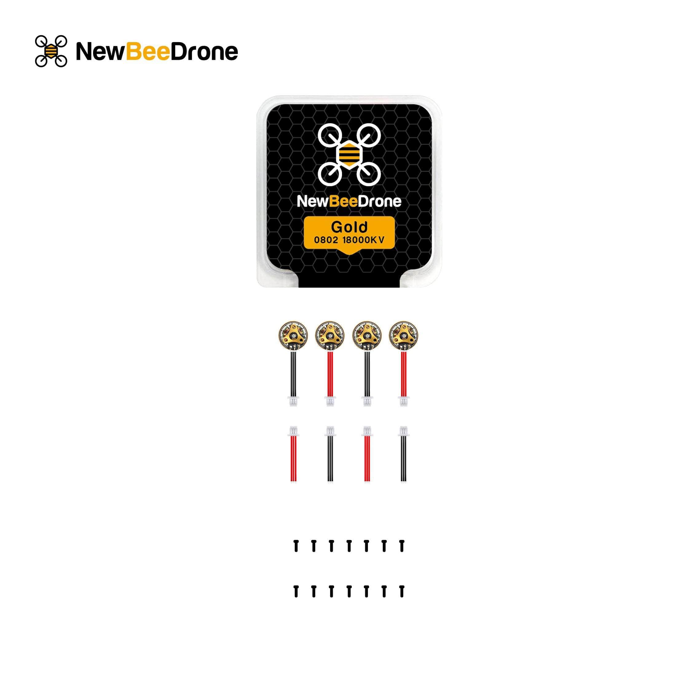  NewBeeDrone 0802 18000kv Brushless Motors - Unibell Gold Edition (Set of 4)、mySite、merchandisen