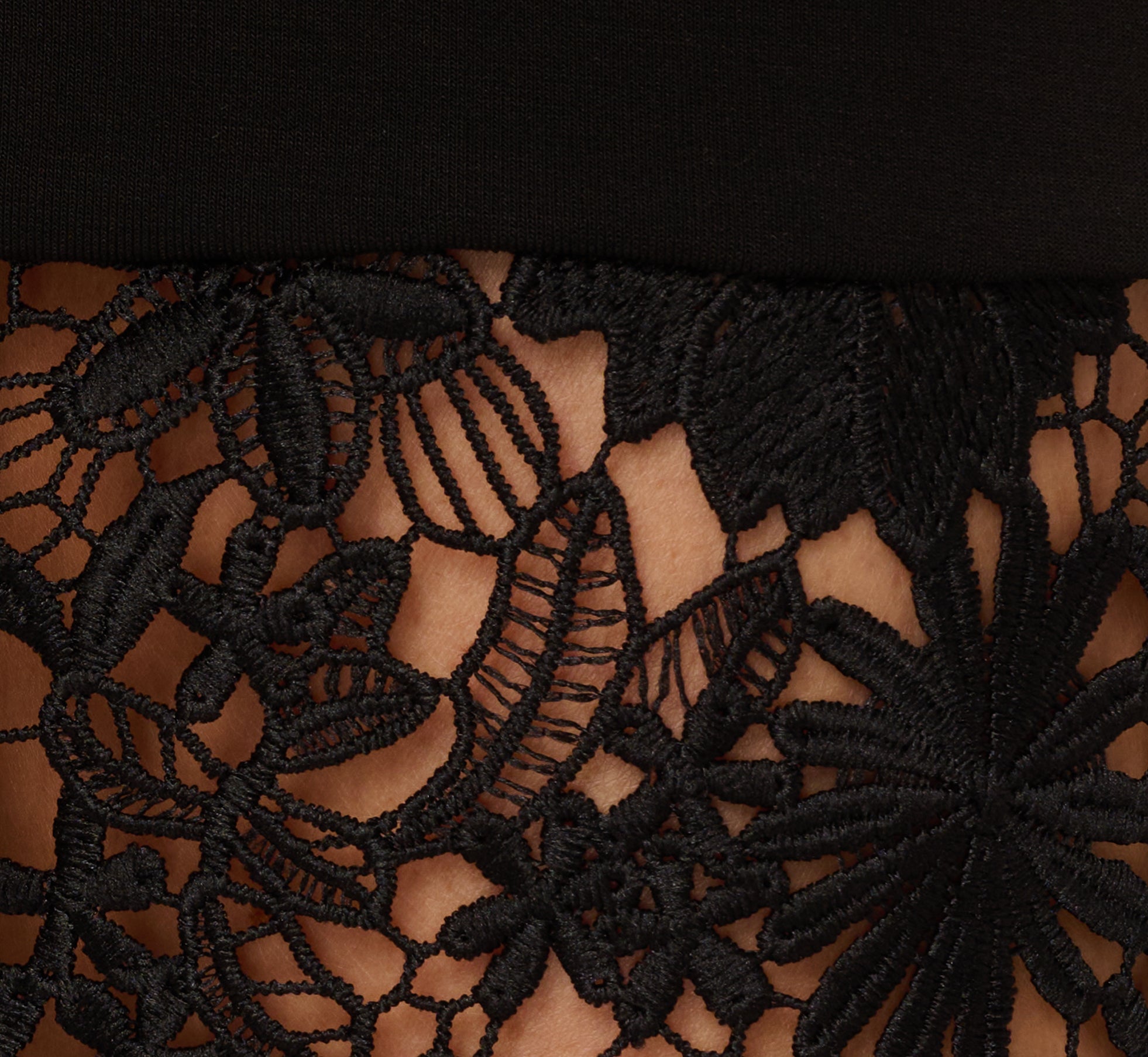 Sleeveless Lace Hem Midi Sheath Dress In Black、mySite、solidvoid