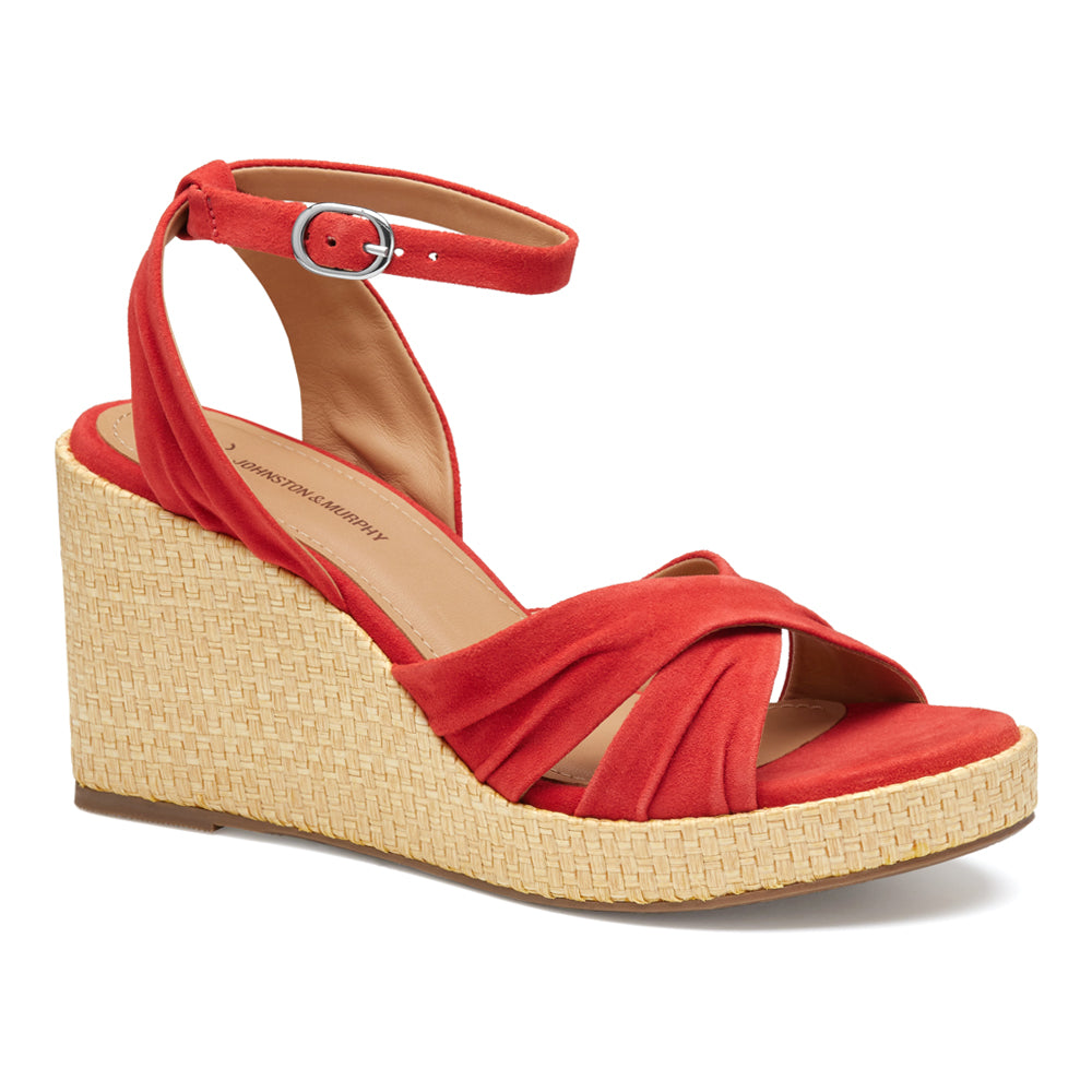 Marcia Cross-Band Ankle Strap Wedge Sandals、mySite、gtrtttuynbv