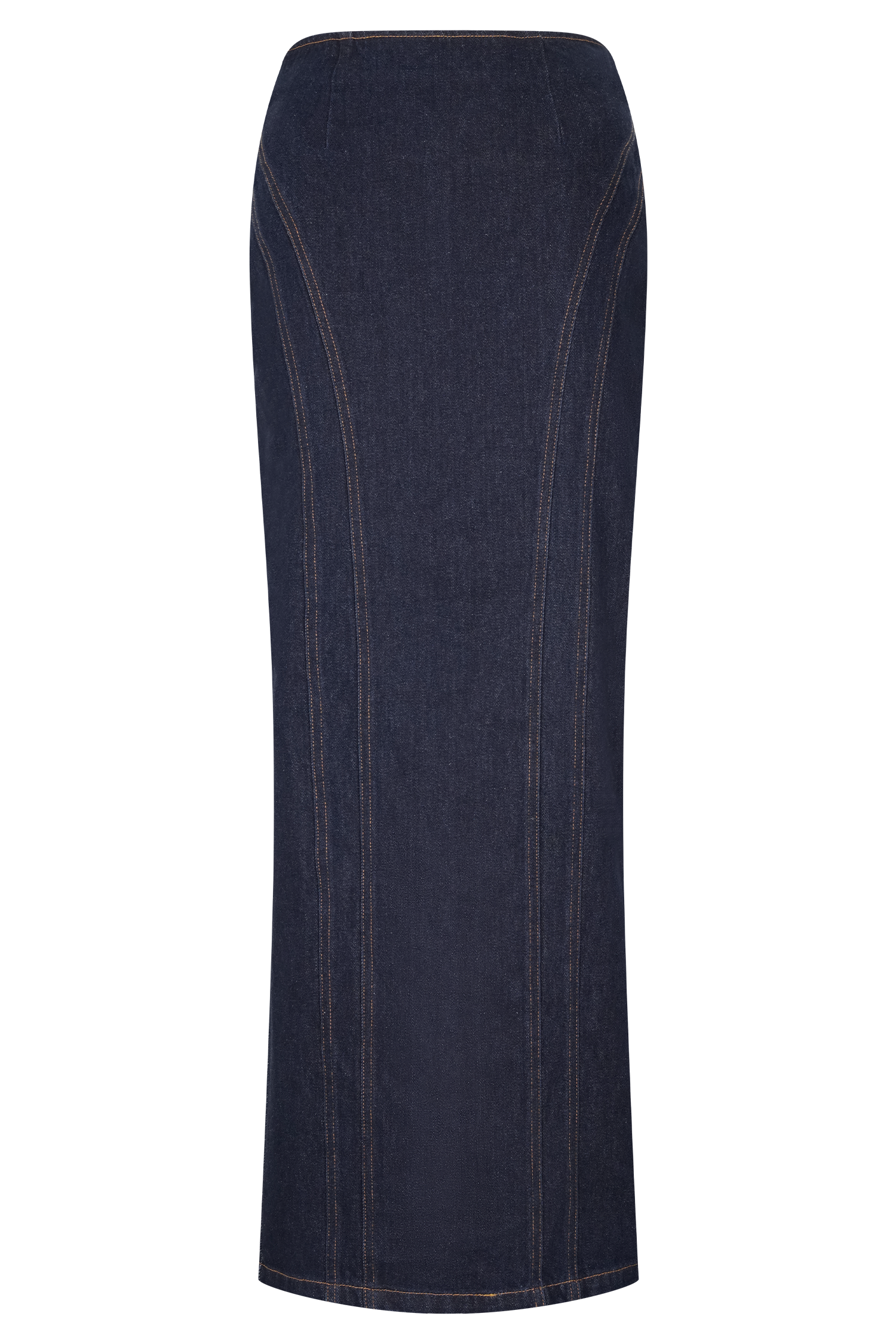 Alma Denim Maxi Skirt - Indigo Blue、mySite、solidvoid