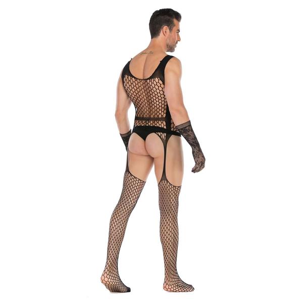 Sexy Fishnet | Body Stocking | One Size | Black、mySite、bottomscart