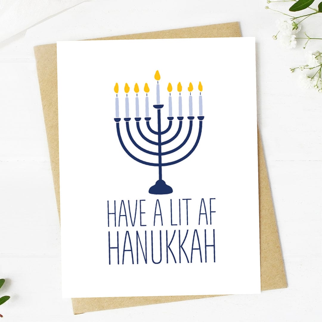  Have a lit AF Hanukkah Greeting Card、mySite、ghnorth