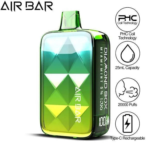 Air Bar Diamond Box 20000 Puffs Rechargeable Vape 25mL、mySite、zt4zffjzw