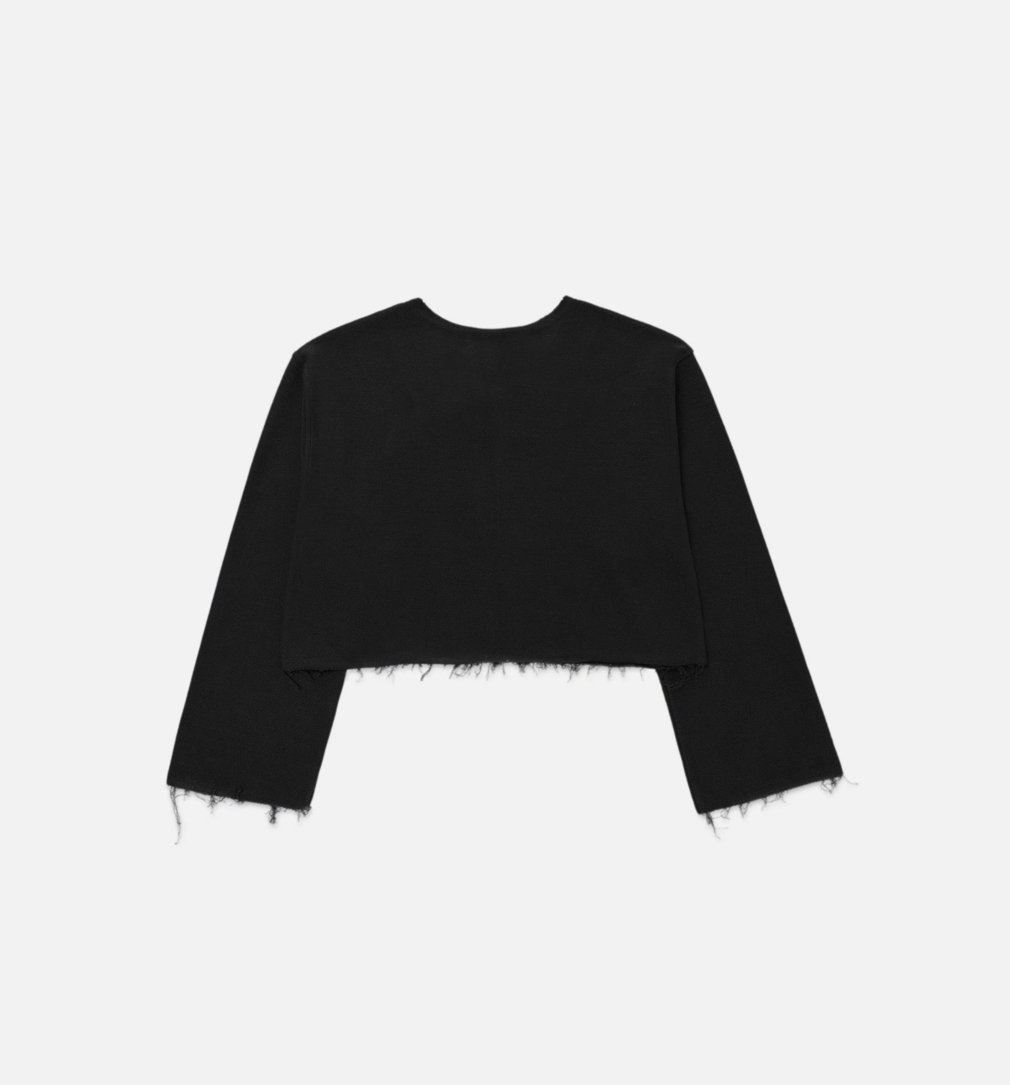 Round Crop Zip Crew Womens Sweatshirt - Black、mySite、dreamappss