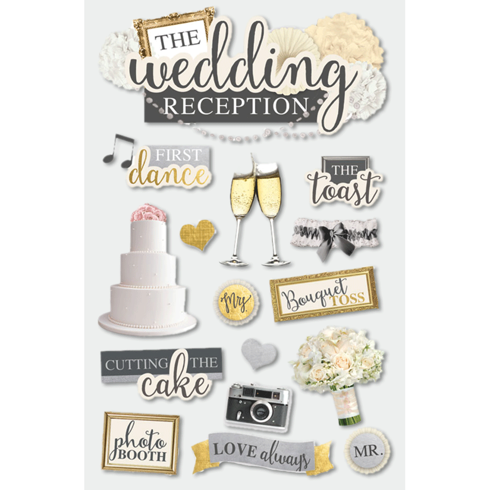  Wedding Reception 3-D Stickers、mySite、ghnorth