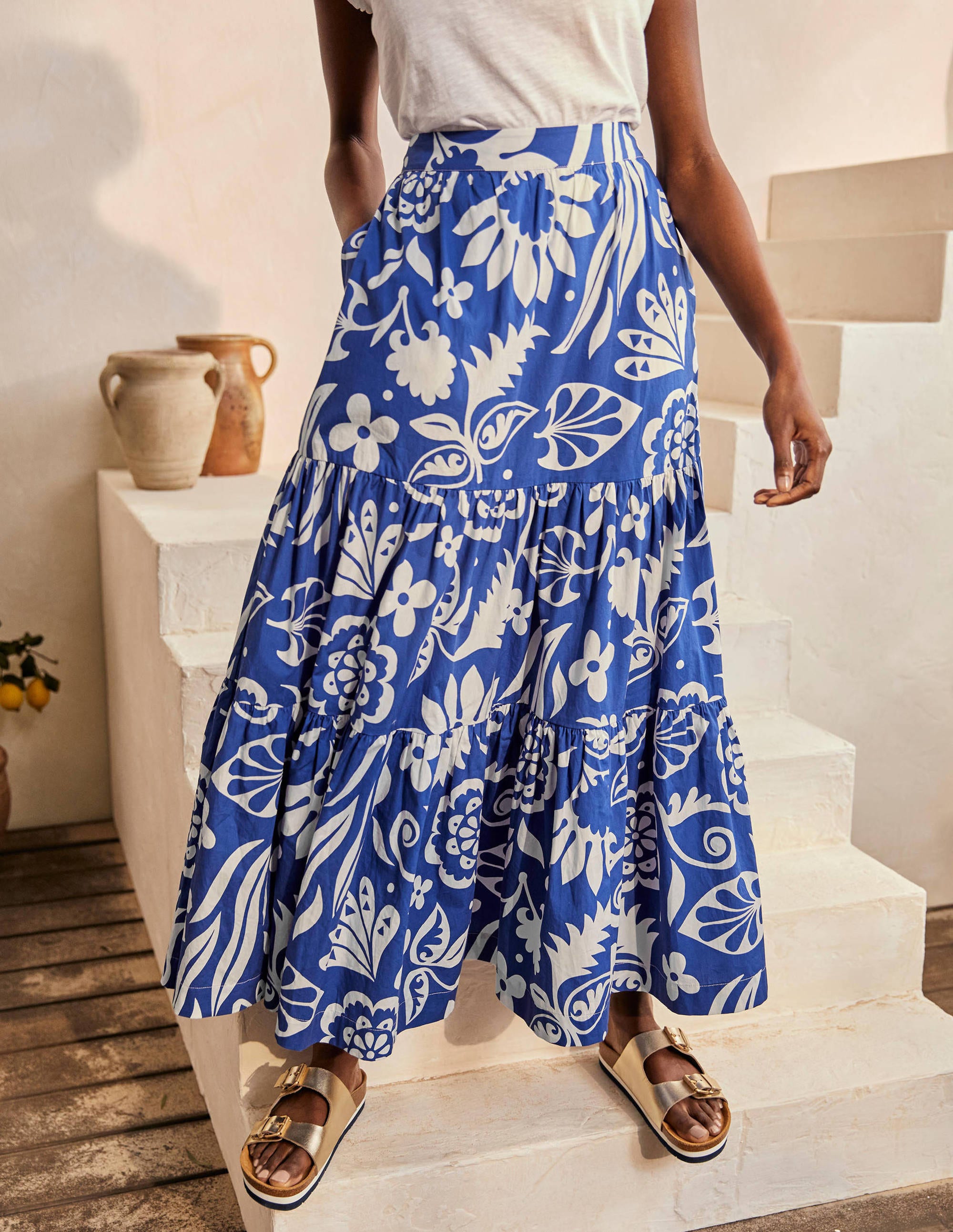  Lorna Tiered Maxi Skirt-Summit, Garden Tropic、mySite、ashleygrahame