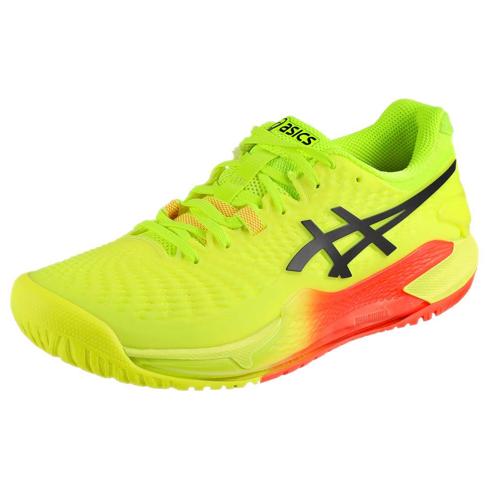 Asics Women's Gel-Resolution 9 - Paris - Safety Yellow/Black、mySite、neckold