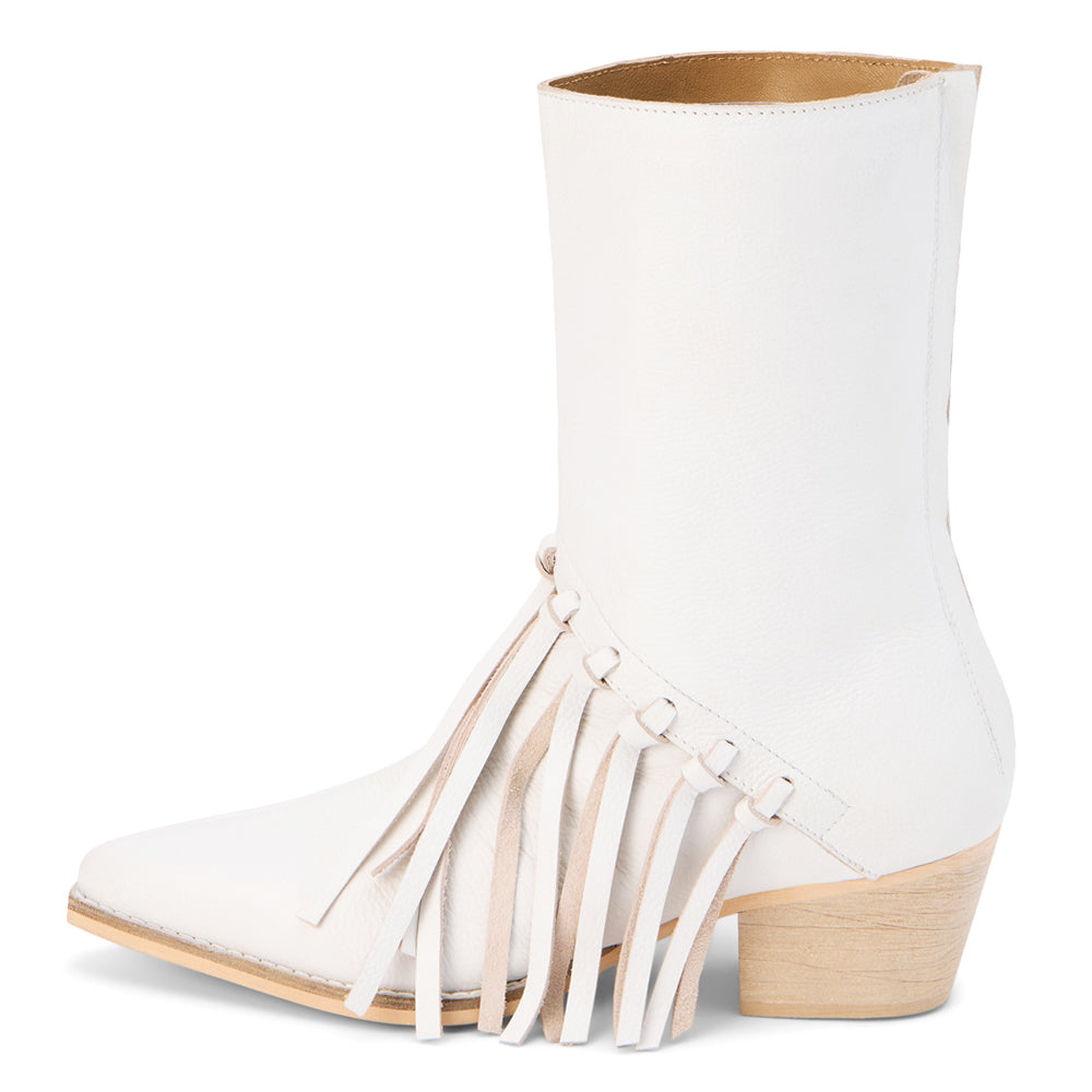 Buck Fringe Pointed Toe Pull On Boots、mySite、gtrtttuynbv