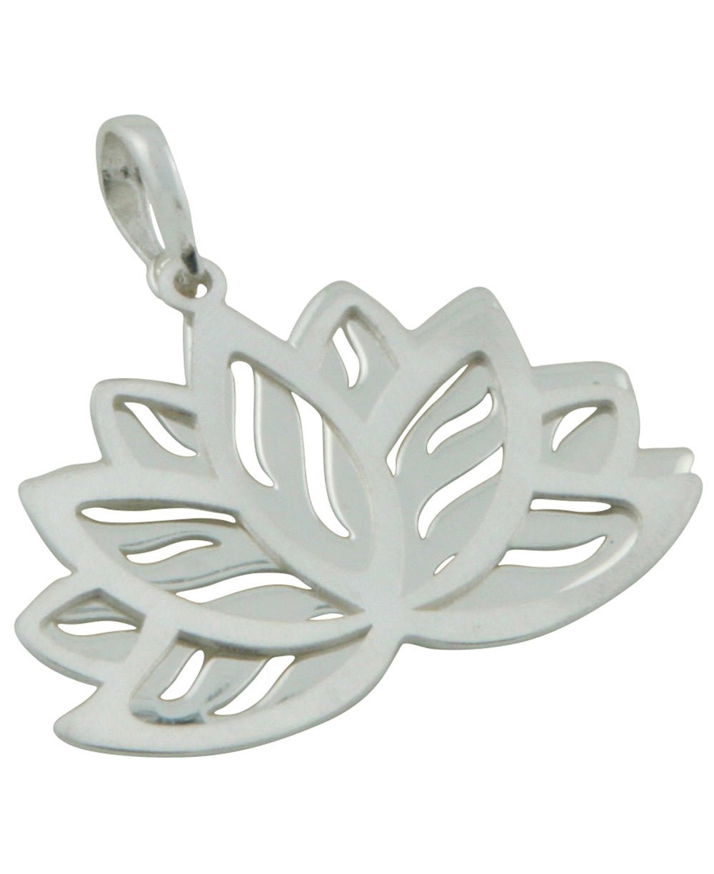 Stacked Lotus Pendant with Brushed Silver Outline、mySite、topwebapps