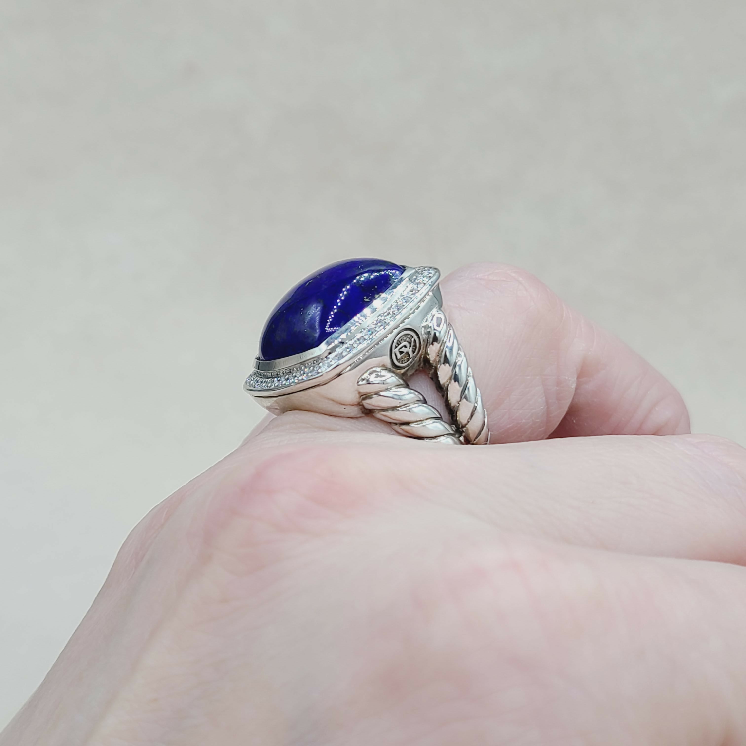 David Yurman Albion Ring 17mm Lapis Lazuli & Diamonds、mySite、hinf8tx79